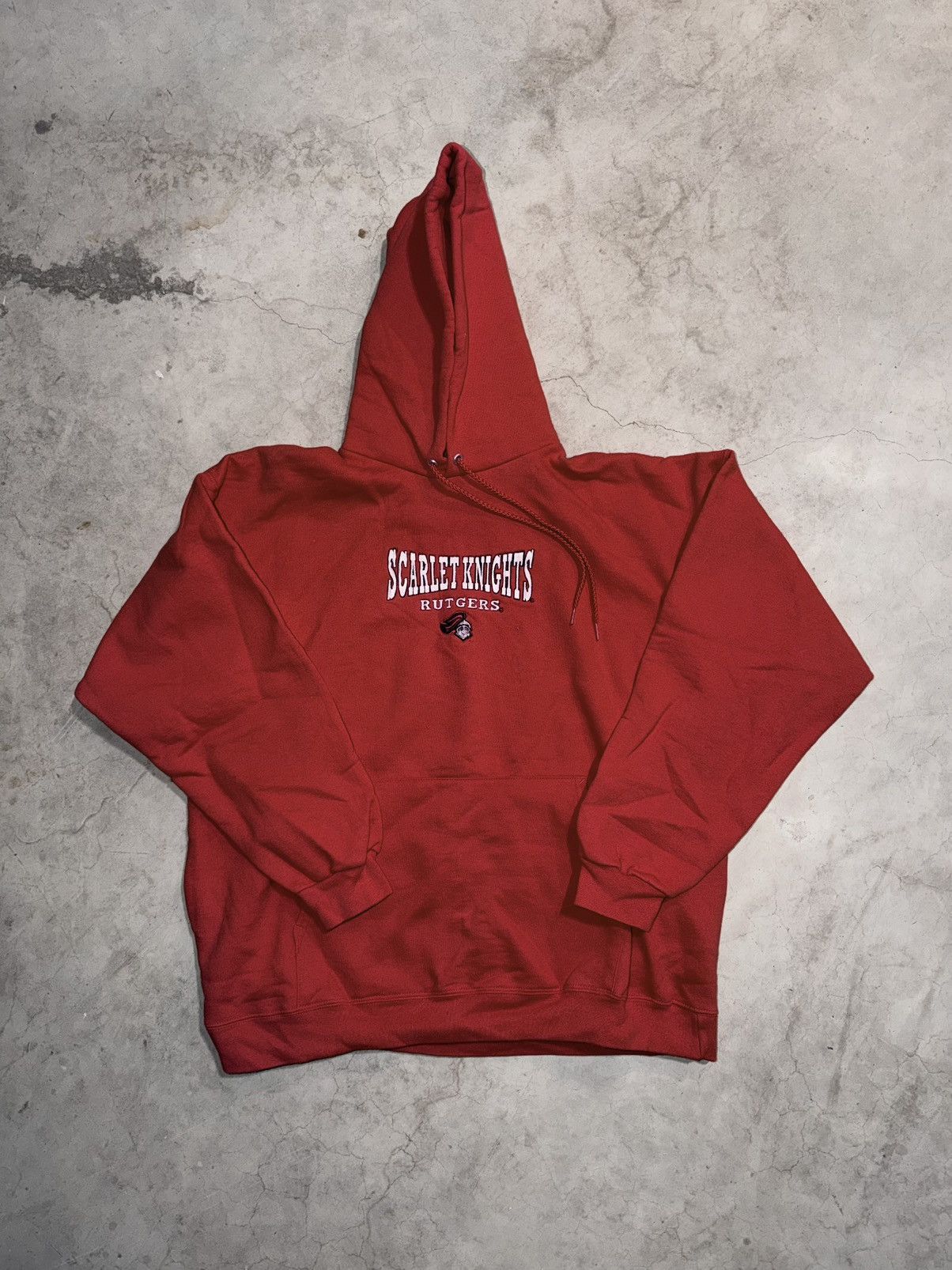 NCAA Vintage Y2K Rutgers Scarlet Knights Embroidered Hoodie RARE Size US L / EU 52-54 / 3 - 1 Thumbnail