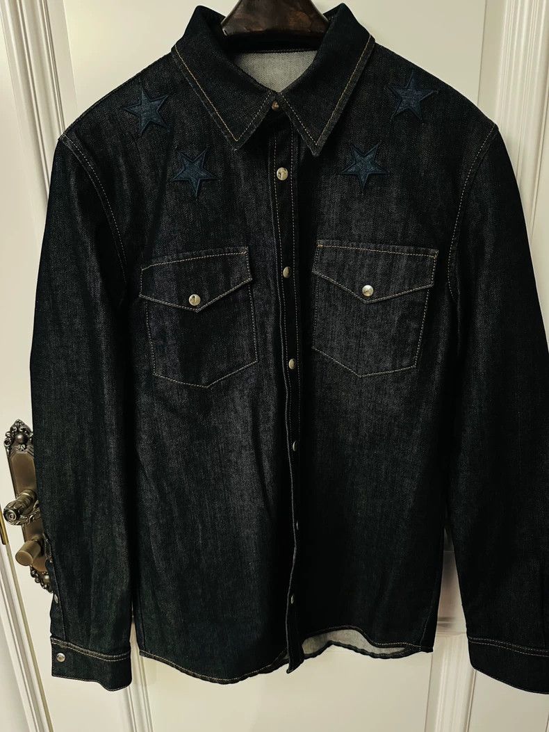 Givenchy Givenchy Denim shirt with embroidered star design, XS size Size US XS / EU 42 / 0 - 1 Thumbnail
