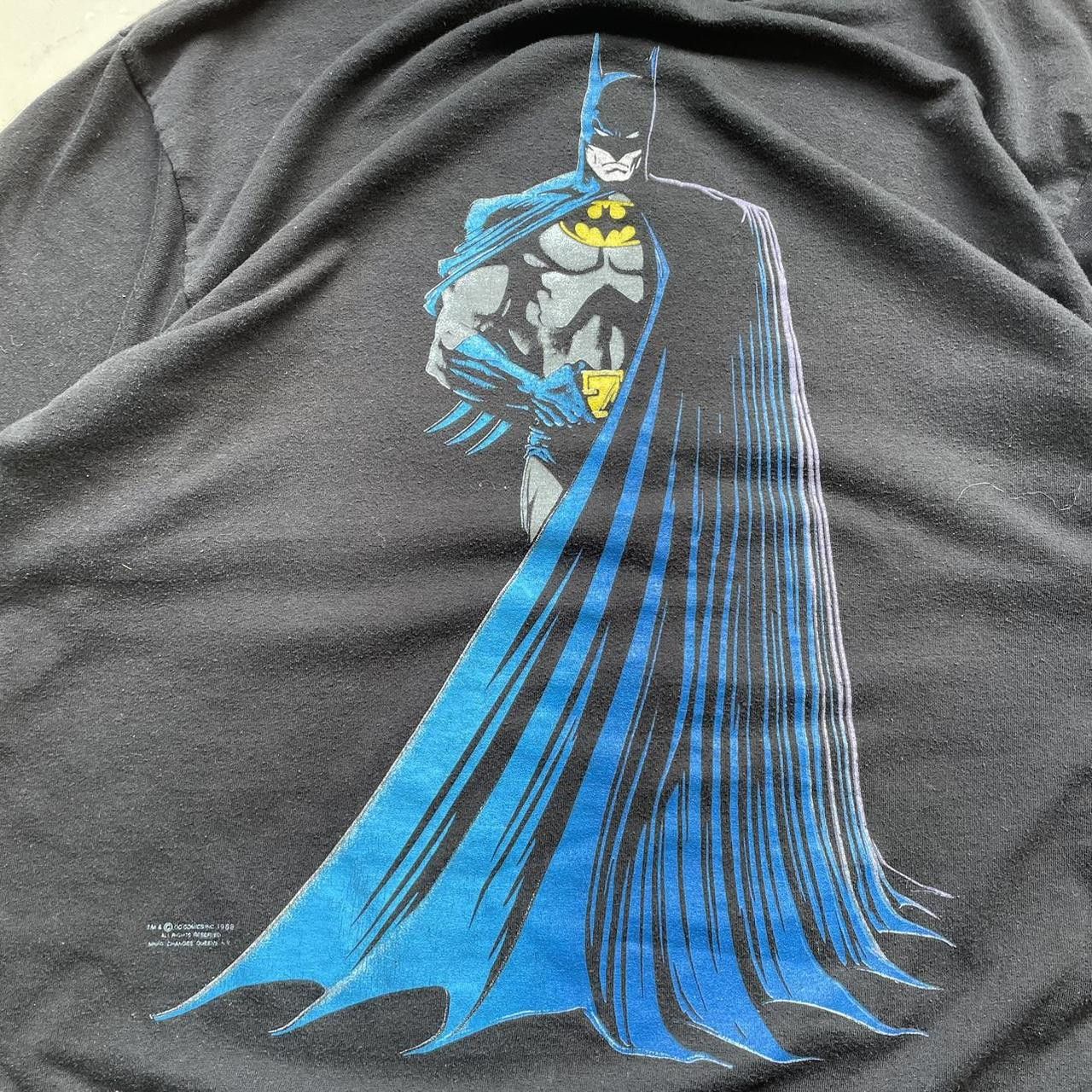 DC Comics × Vintage Vintage 80's Batman DC Comics Big Print Graphic T-Shirt Size US XL / EU 56 / 4 - 2 Thumbnail