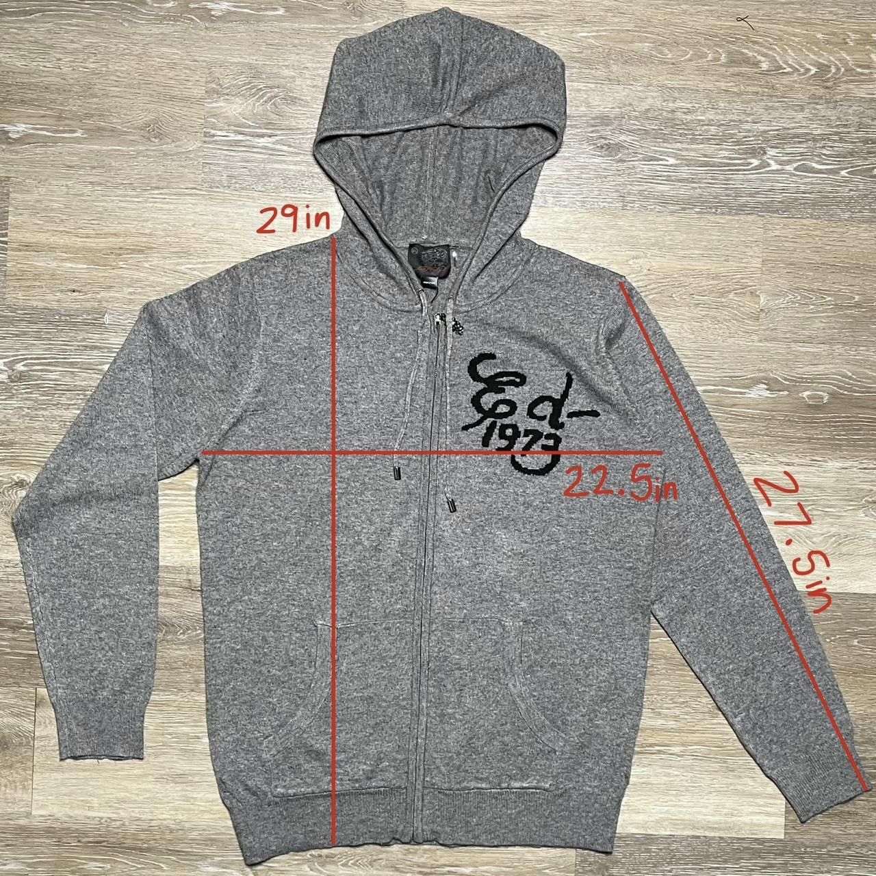 Ed Hardy × Vintage RARE ed hardy death before dishonor knit hoodie Size US XL / EU 56 / 4 - 2 Thumbnail