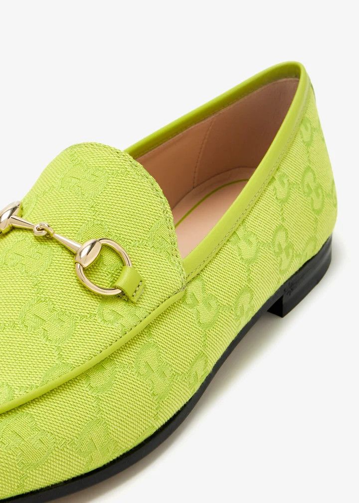 Gucci oc11z0126 Women's Gucci Jordan Loafers in Green Size US 9.5 / IT 39.5 - 2 Thumbnail
