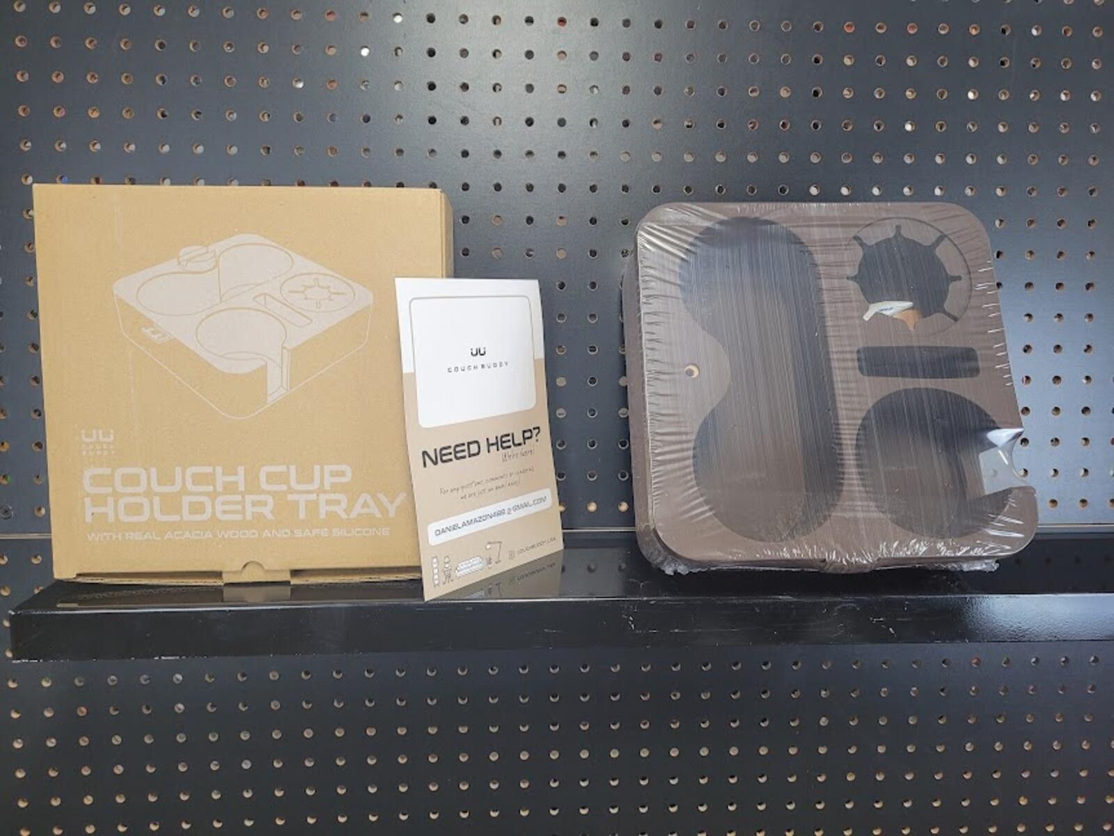 Other UU Essentials Couch Cup Holder Tray - Acacia Wood & Silicone Size ONE SIZE - 3 Thumbnail