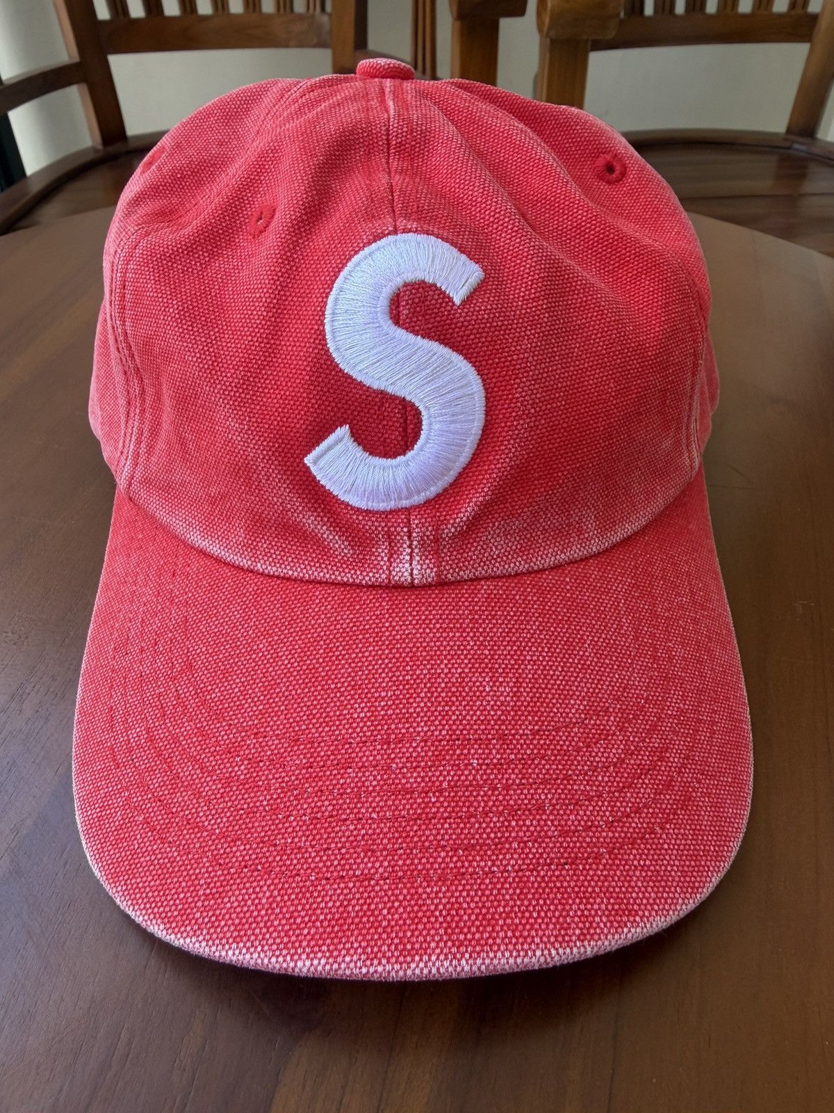 【Supreme】Pigment Coated 2-Tone S Lt Pink Supreme Supreme Pigment Coated 2-Tone S Logo 6-Panel Pink | Grailed