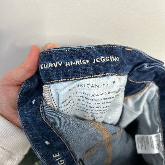 American Eagle Outfitters American Eagle Curvy Hi Rise Jeggings Size 30" / US 8 / IT 44 - 3 Thumbnail