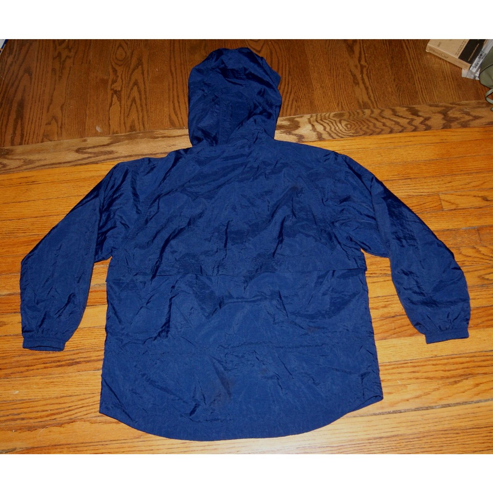 Nike VTG NIKE Swoosh Navy Mens M Jacket Hooded Full Zip Vented Size US M / EU 48-50 / 2 - 6 Thumbnail