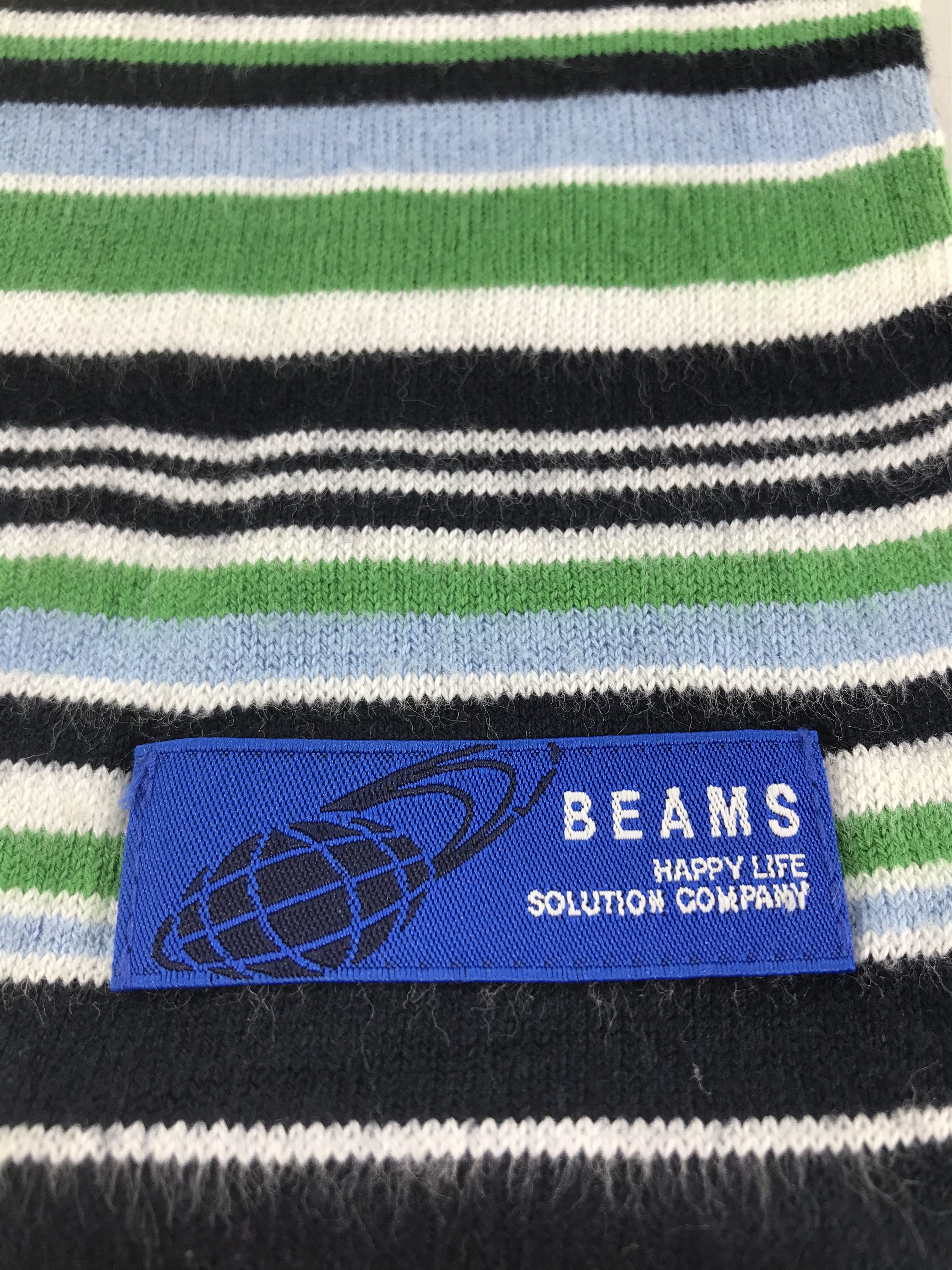 Beams Plus Beams Striped Wool Scarf Muffler V505 Size ONE SIZE - 4 Thumbnail