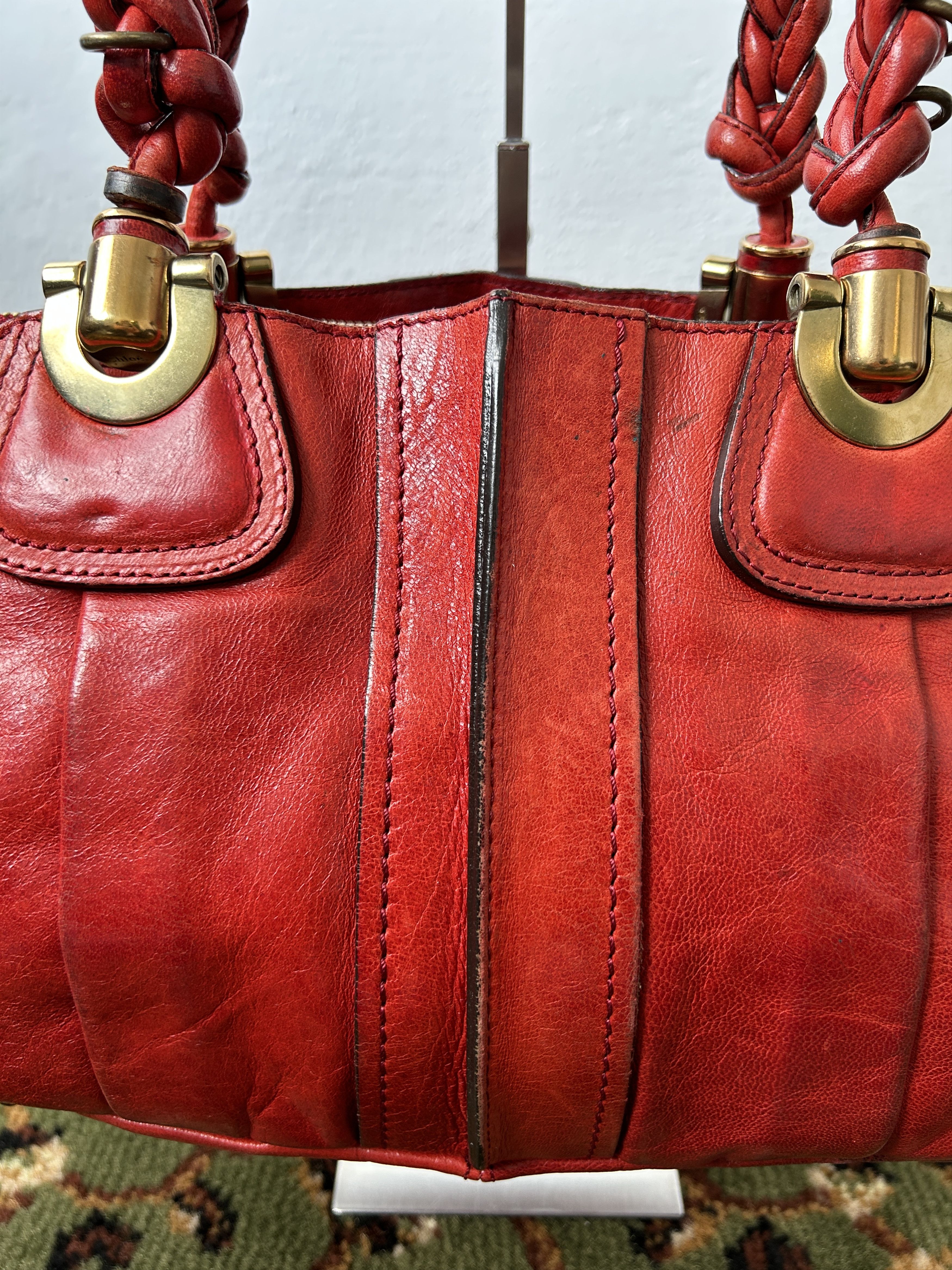 バッグ Vintage Chloe Leather Shoulder Bag y2k Chloe Vintage Leather Multipocket Y2K Handbag