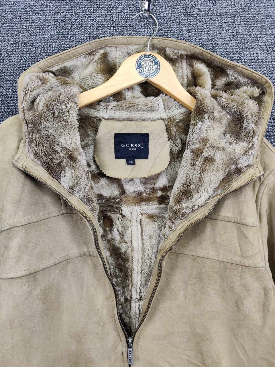 Guess Vintage Guess Sheepskin Shearling Hoodie Jacket Size US L / EU 52-54 / 3 - 7 Thumbnail