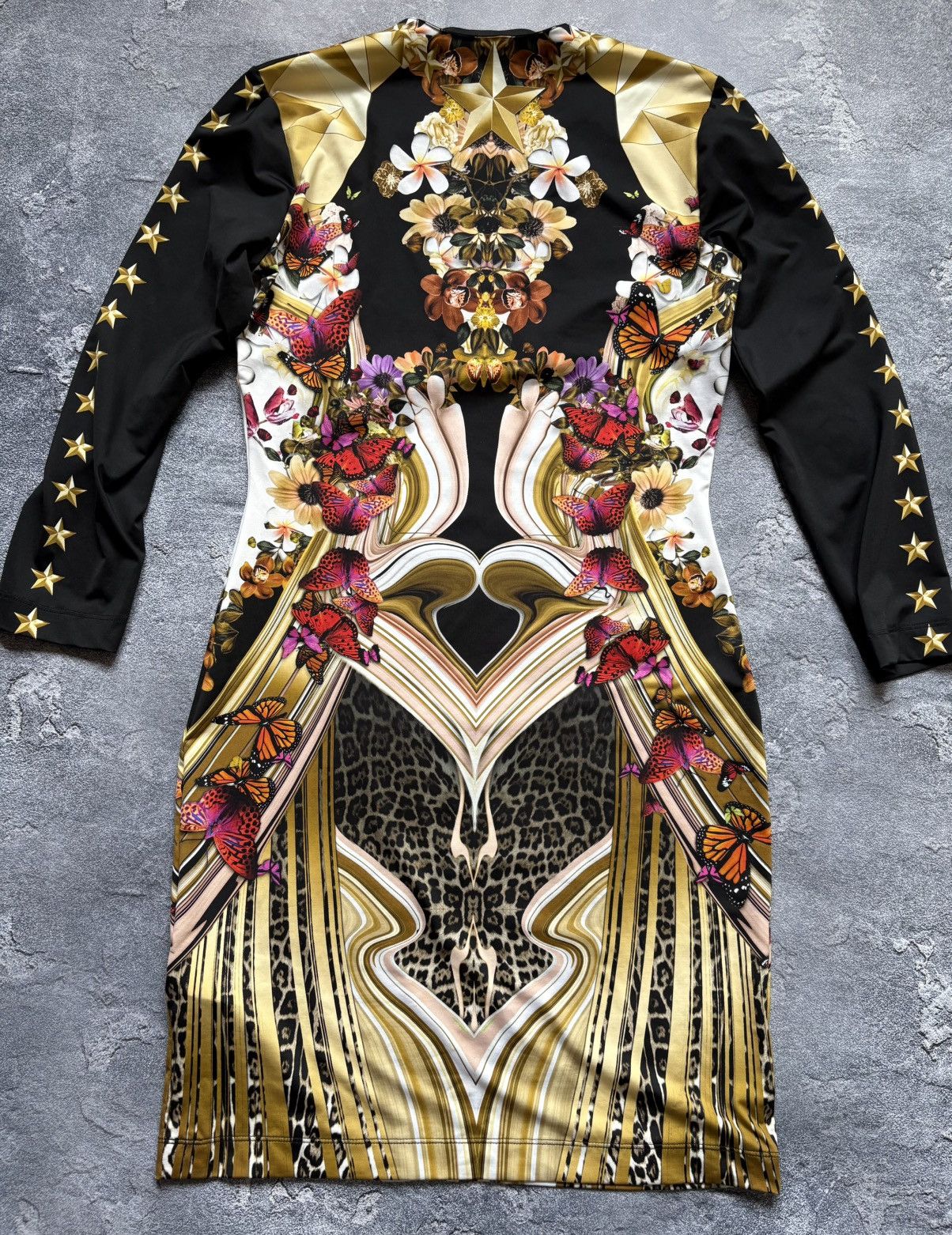 Just Cavalli Just Cavalli Luxury Multicolour Butterfly Star Pattern Dress Size M / US 6-8 / IT 42-44 - 2 Thumbnail