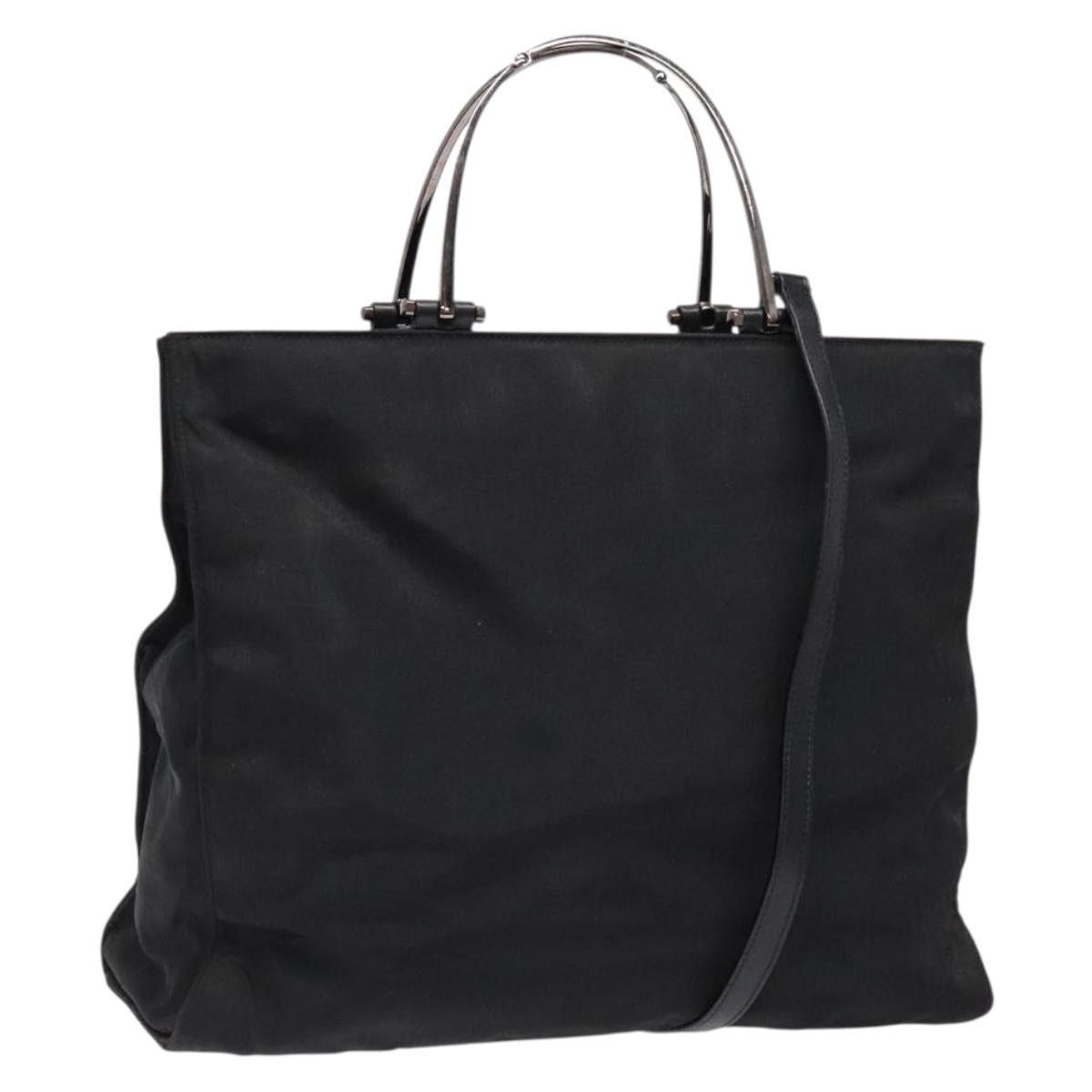 Gucci GUCCI Hand Bag Nylon Black Silver 002 1028 002 1028 Size ONE SIZE - 1 Thumbnail