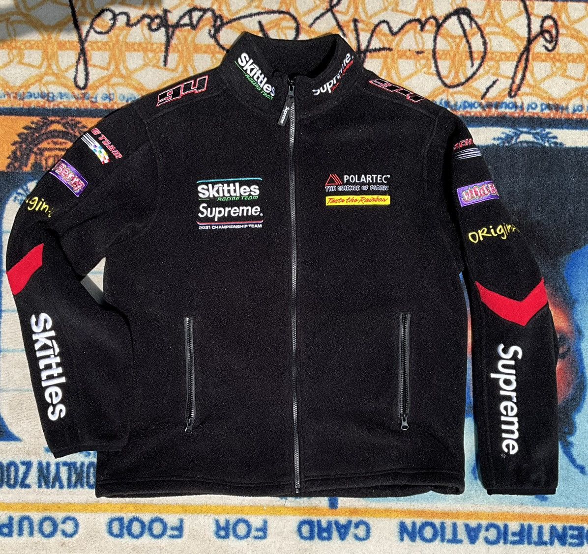 Supreme Supreme Skittles Polartec Fleece Zip Jacket Black Size Large Size US L / EU 52-54 / 3 - 2 Thumbnail