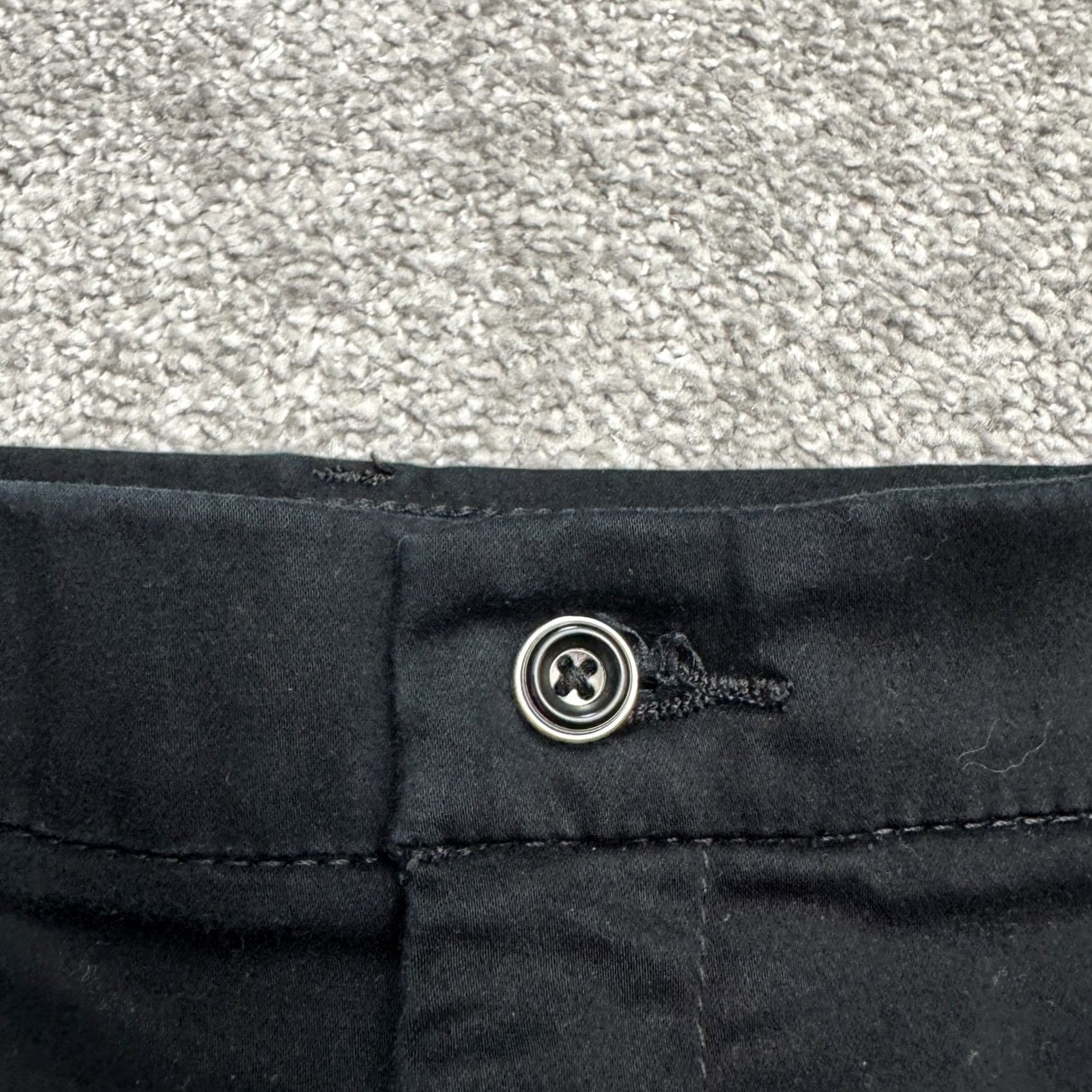 Lee Lee Regular Fit Straight Leg Pants Womens 14 Tall Black Mid Rise Cotton Polyester Spandex Chino/Twill Size 36" / US 14 / IT 50 - 3 Thumbnail