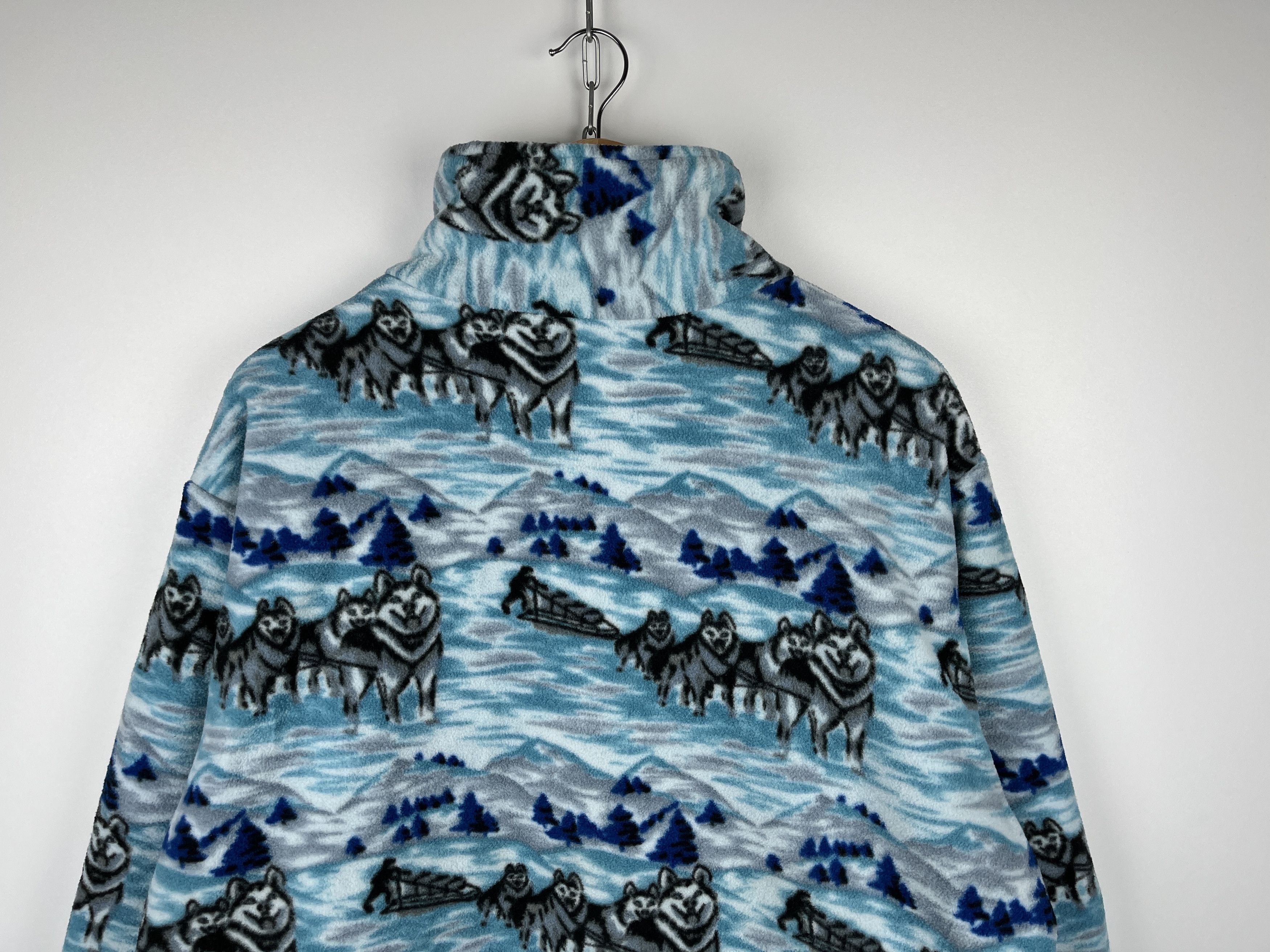 Vintage Husky Mountain Winter Pattern Ski Full Zip Fleece Jacket Size US S / EU 44-46 / 1 - 14 Thumbnail