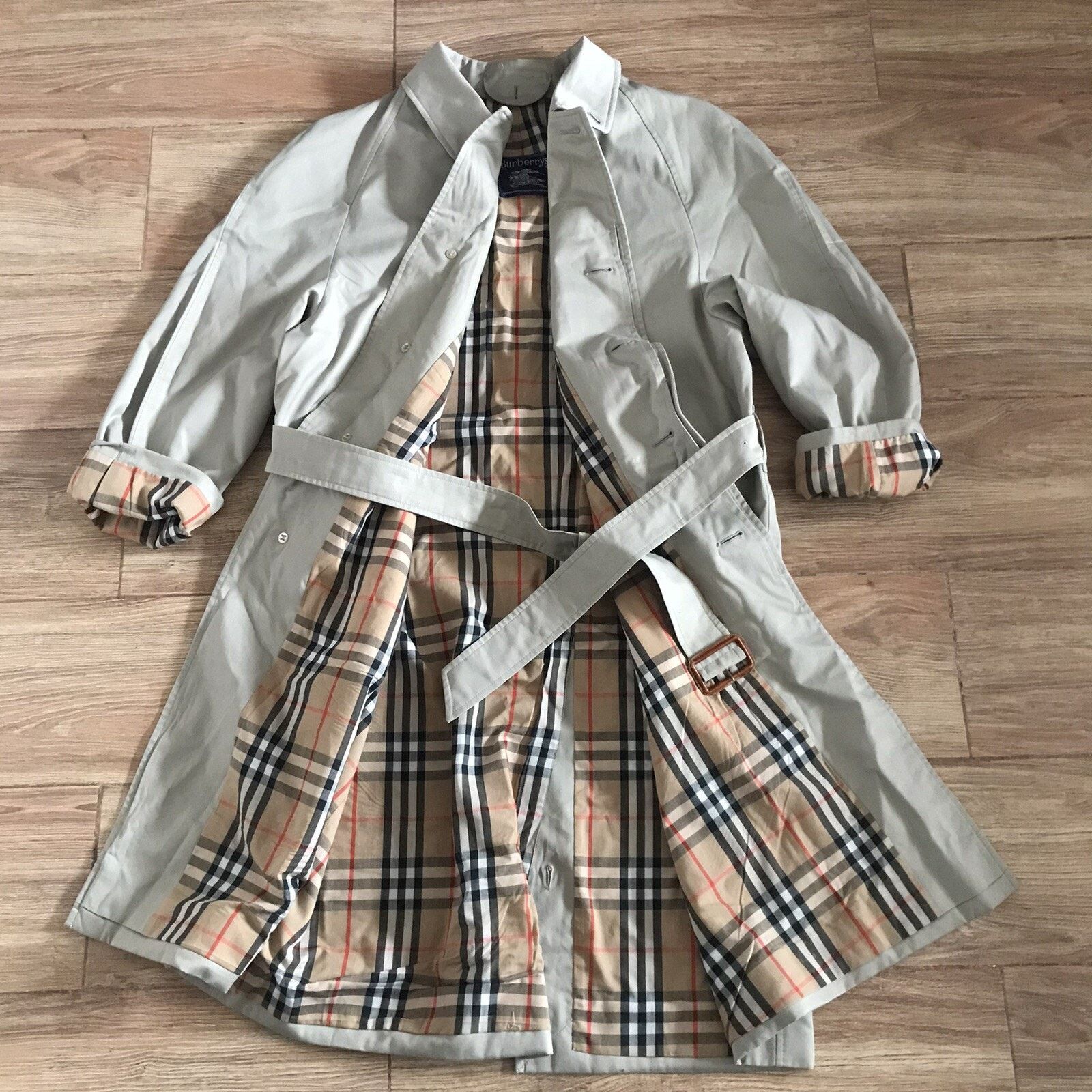Burberry Vintage Burberrys Trench Coat Lined 80s Spain Men's 50 IT