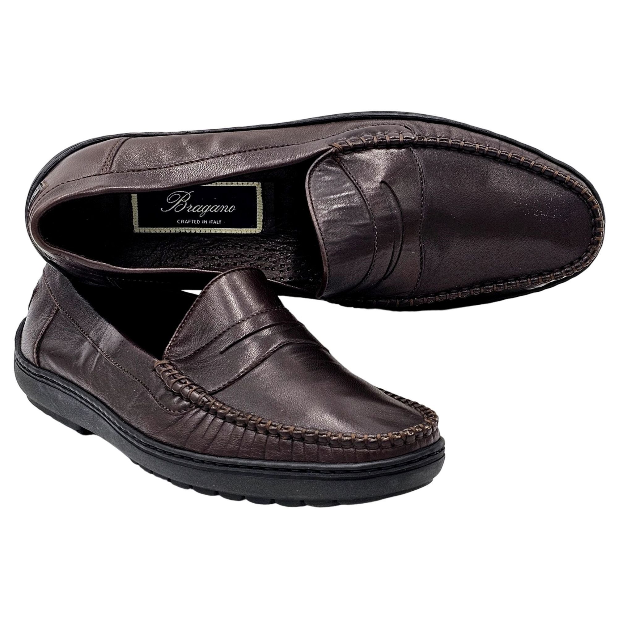 Bragano × Cole Haan Vintage Bragano Loafers Cole Haan Italy Mens 7 Brown Leather Size US 7 / EU 40 - 11 Thumbnail