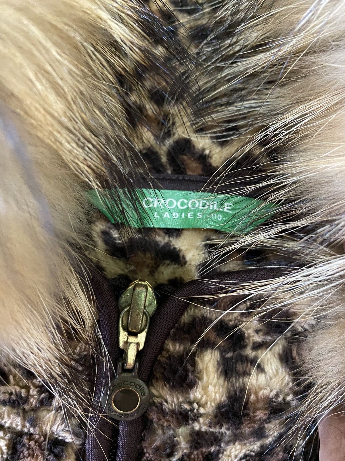Vintage Fur Crocodile Leopard Sherpa Fleece Jacket Y2K Cozy Outer Size ONE SIZE - 7 Thumbnail