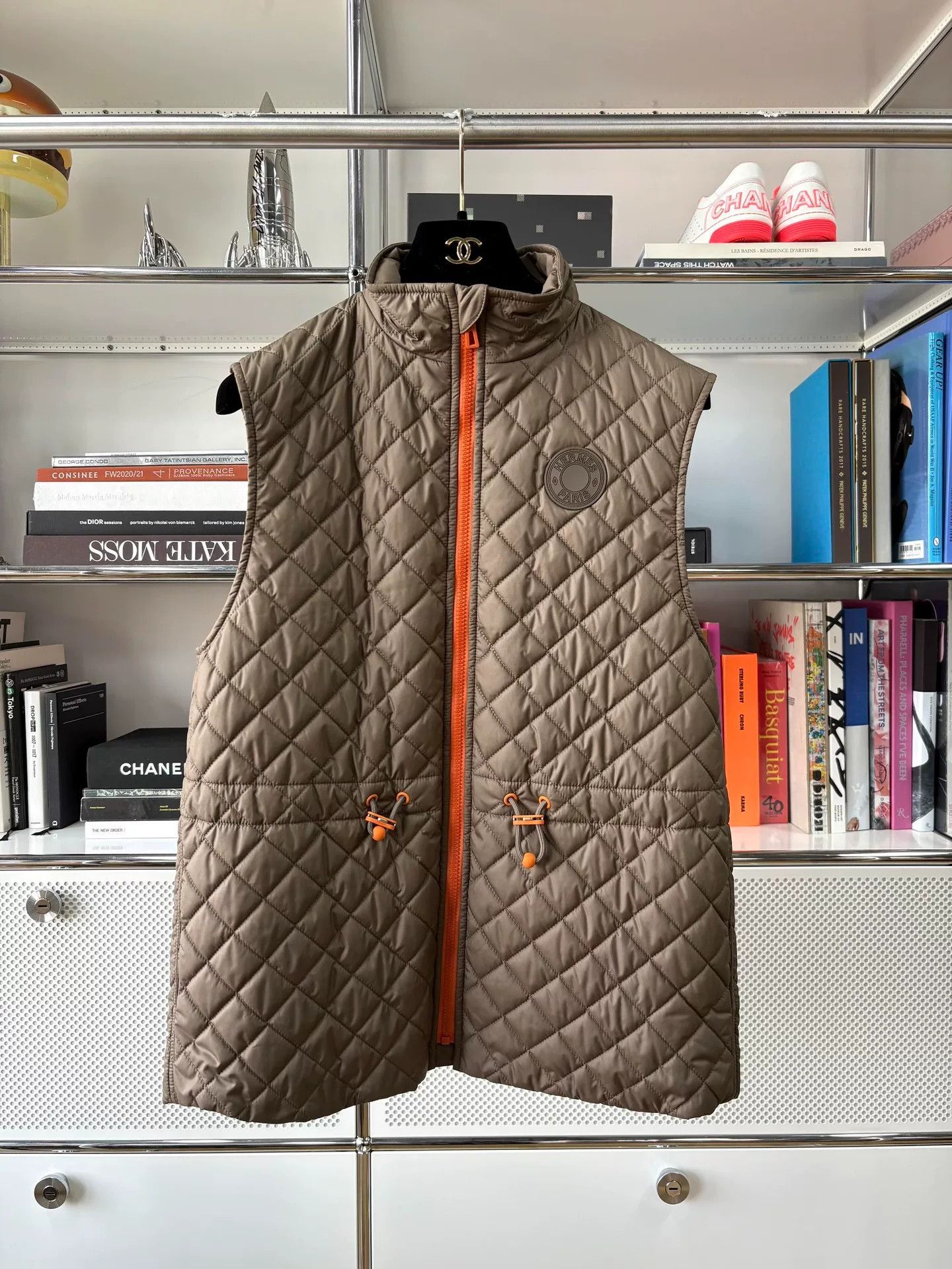 Hermes Hermes Quilted Sleeveless Vest Gray Size US S / EU 44-46 / 1 - 1 Thumbnail