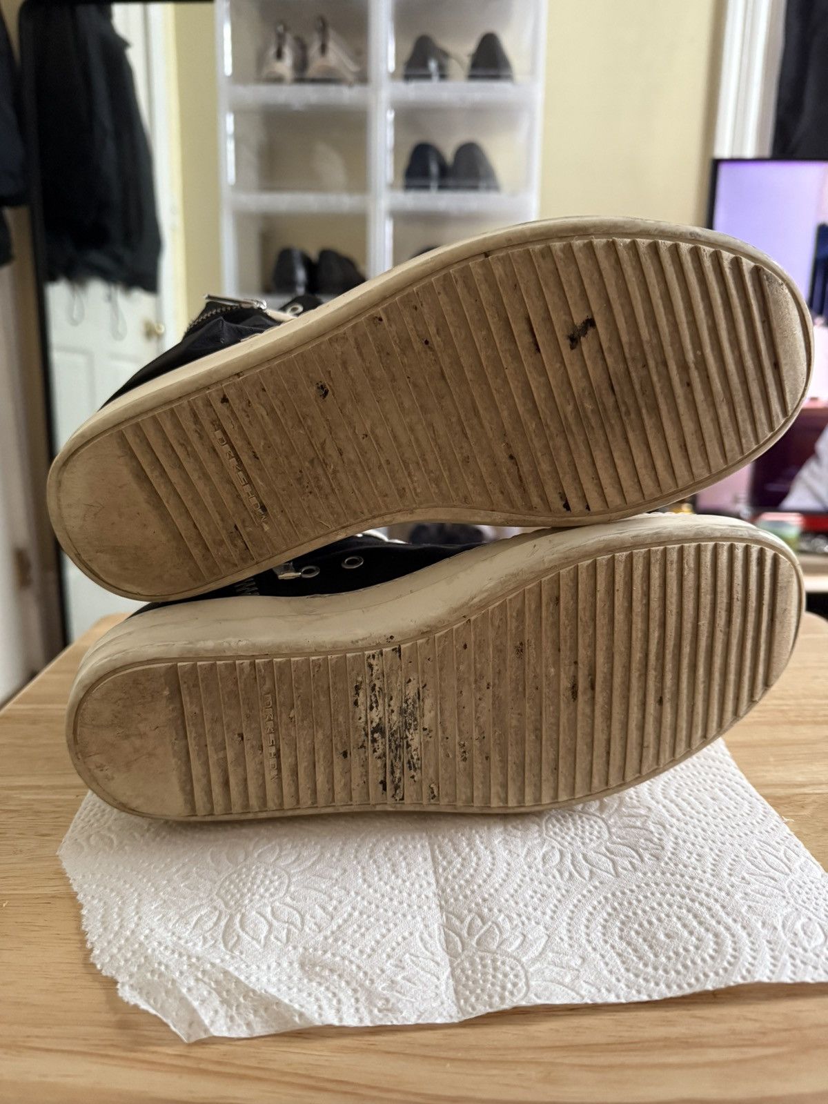 Rick Owens Rick Owens DRKSHDW Cargo Ramones Black/Milk 41.5 Size US 8.5 / EU 41-42 - 7 Thumbnail