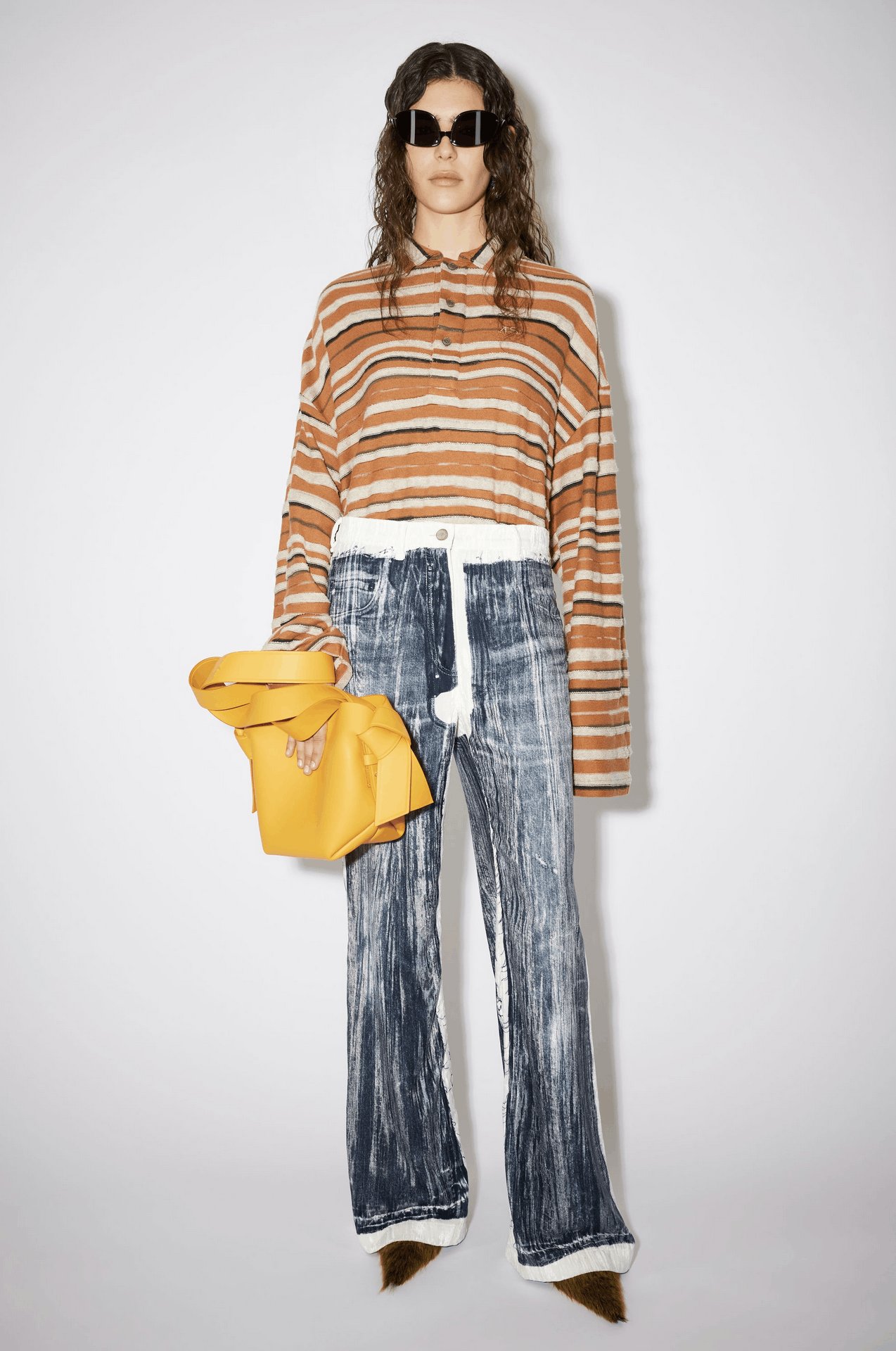 Acne Studios Blue Denim Print Trousers Size 26" / US 2 / IT 38 - 5 Thumbnail