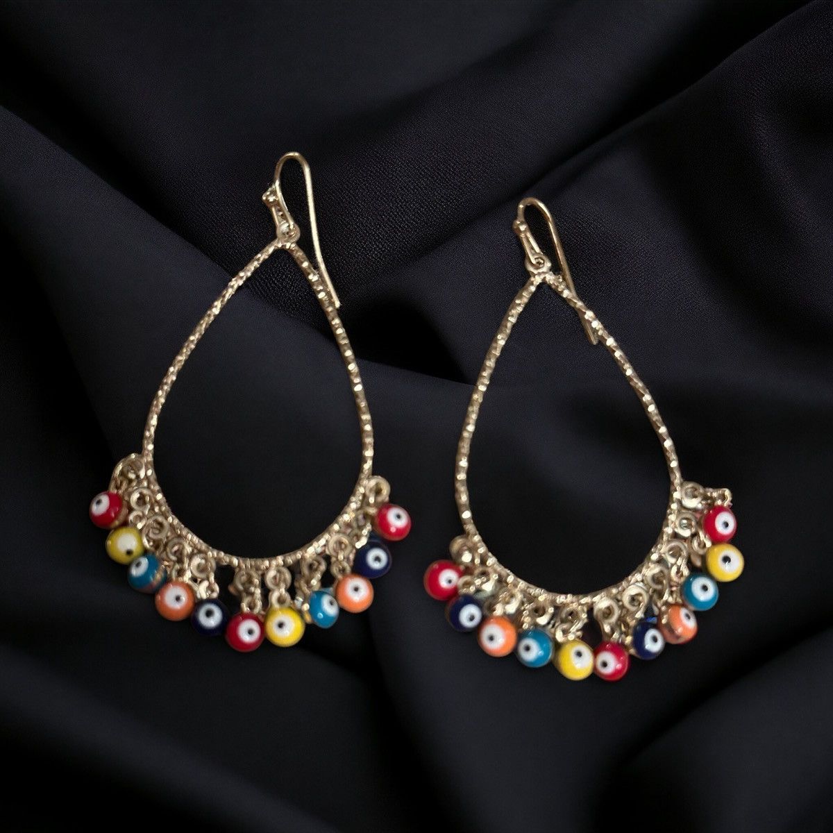 Other Gold tone dangle teardrop hoop earrings Size ONE SIZE - 1 Thumbnail