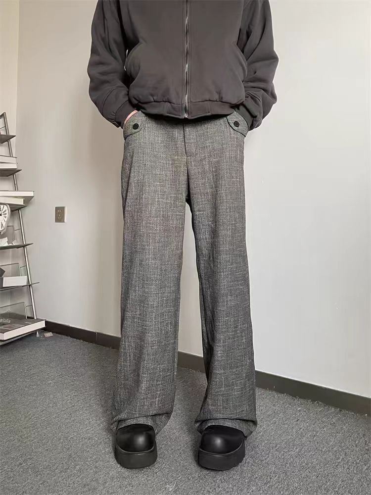 Japanese Brand × Vintage Old money style textured micro flare casual suit trousers Size US 34 / EU 50 - 3 Thumbnail