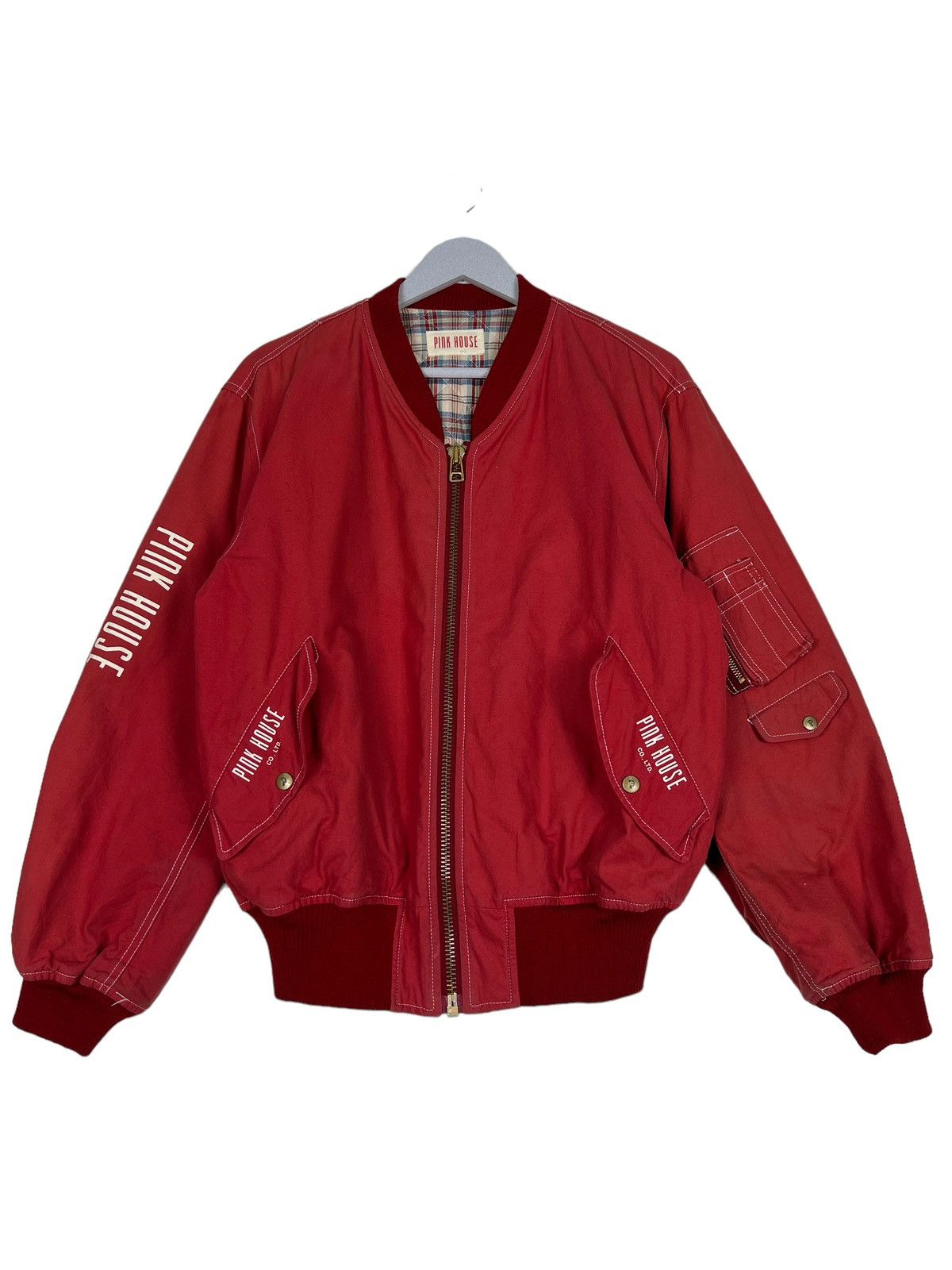 Pink House 🔥 PINK HOUSE CHECK LINING BOMBER JACKET Size US M / EU 48-50 / 2 - 2 Thumbnail