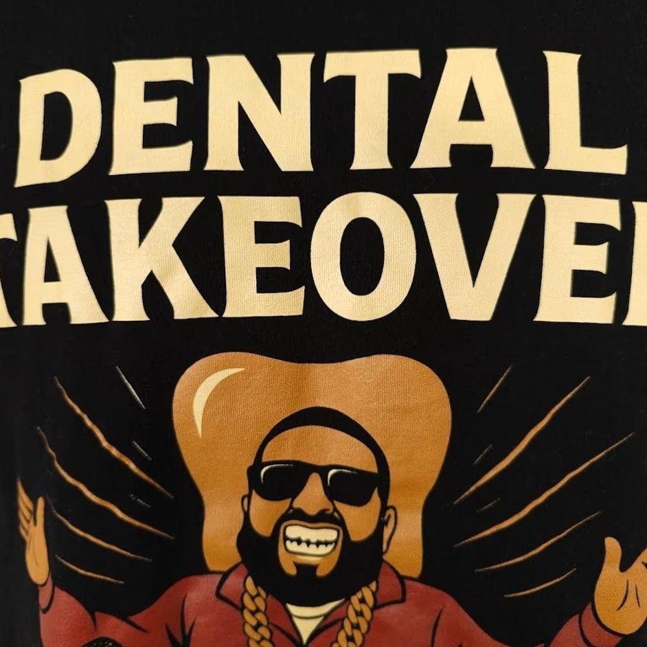 Vintage Funny Dentist T Shirt Mens Size Medium Black Dental Takeover We Takin Over T-Shirt Size US M / EU 48-50 / 2 - 3 Thumbnail