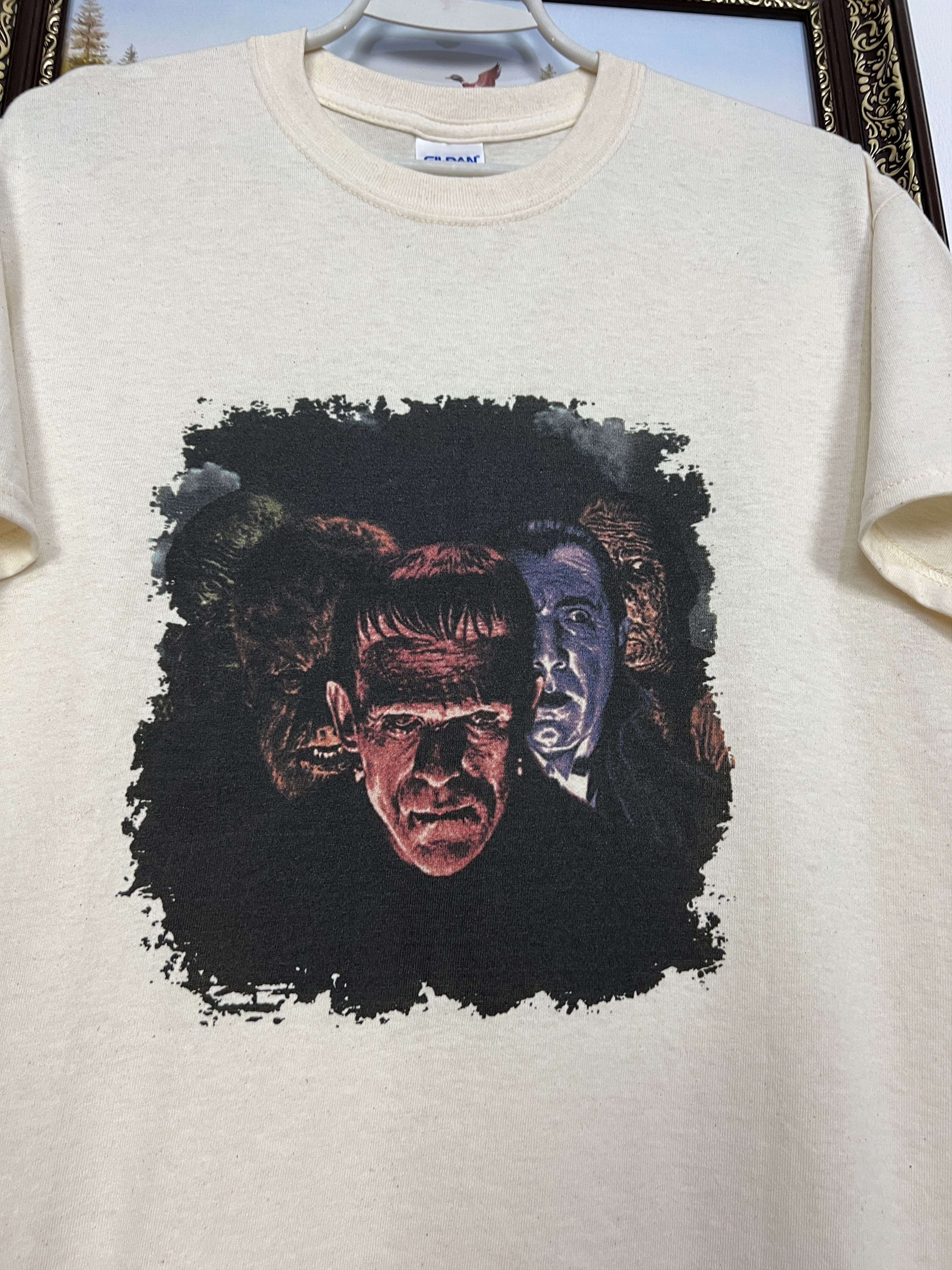 Gildan Monsters Black Vintage Shirt Over Print Tee Big Logo Rare Size US M / EU 48-50 / 2 - 5 Thumbnail