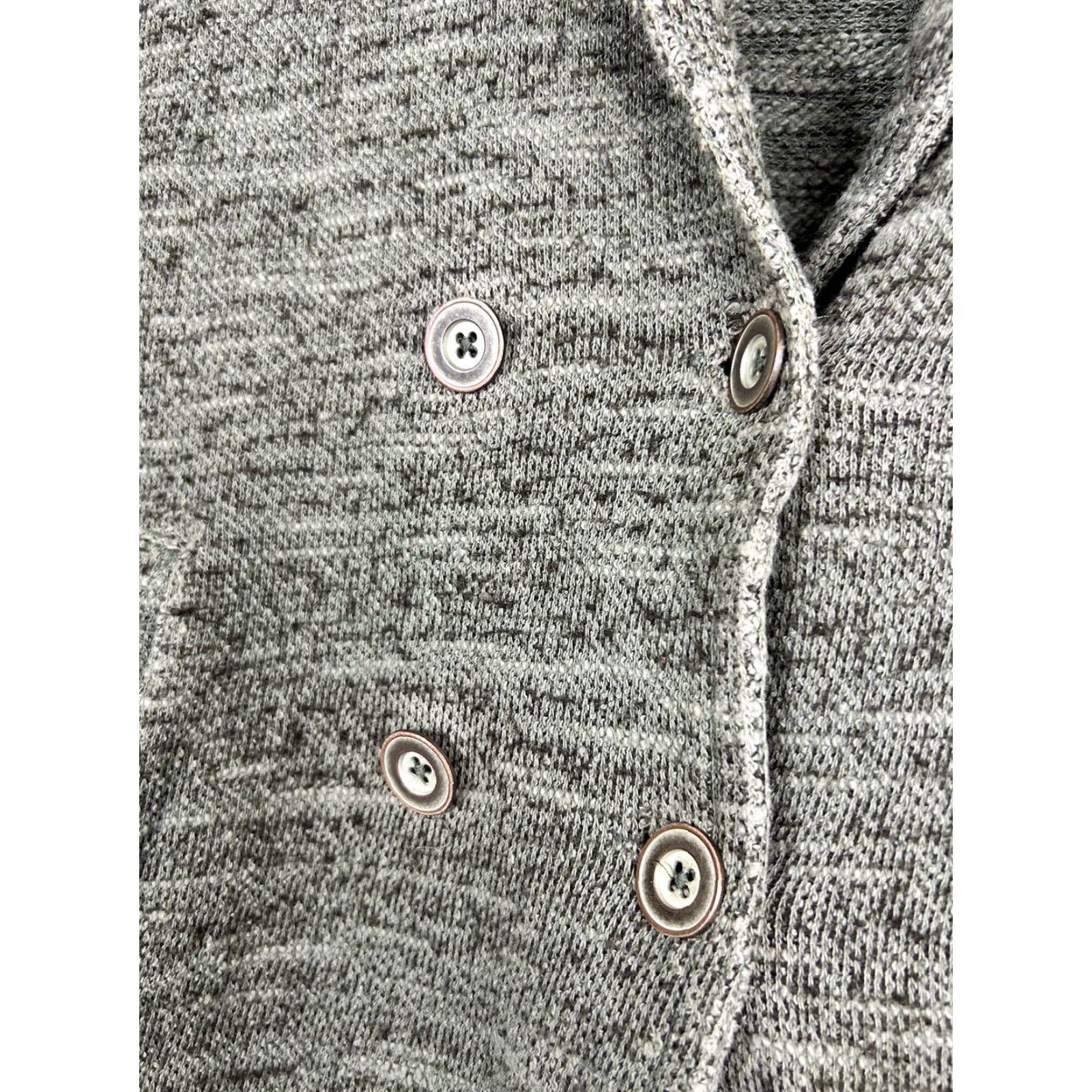 Free People Free People cardigan Womens Medium Gray cotton blend collared button pockets sweater Size M / US 6-8 / IT 42-44 - 6 Thumbnail