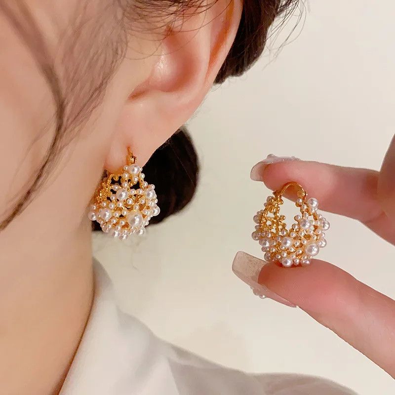 Other Irregular Metal Pearl Earrings Size ONE SIZE - 3 Thumbnail