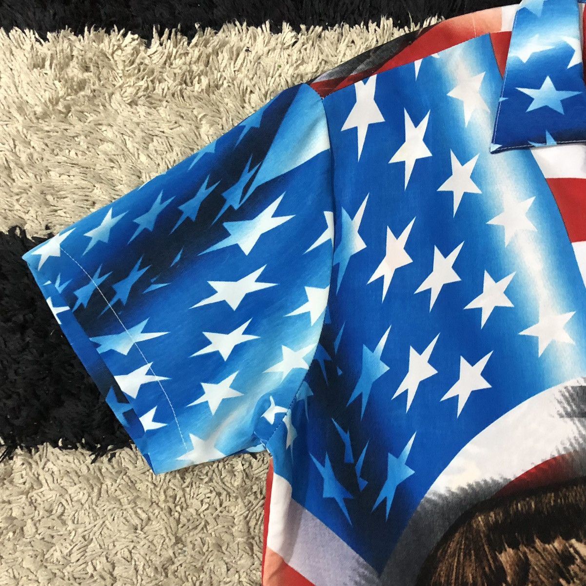 Japanese Brand Vintage Sapphire Lounge American Flag Eagle Motorcycle Biker Size US L / EU 52-54 / 3 - 9 Thumbnail