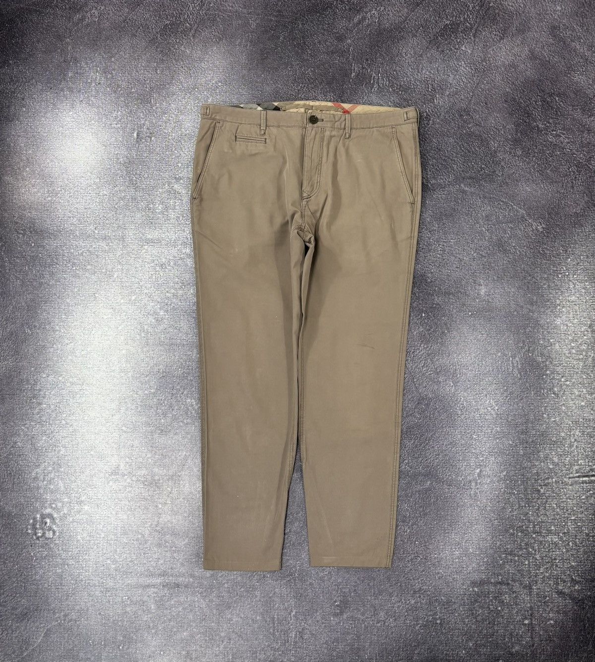 Burberry Burberry Brit Women’s Beige Straight Fit Luxury Chino Pants Size 34" / US 12 / IT 48 - 1 Thumbnail