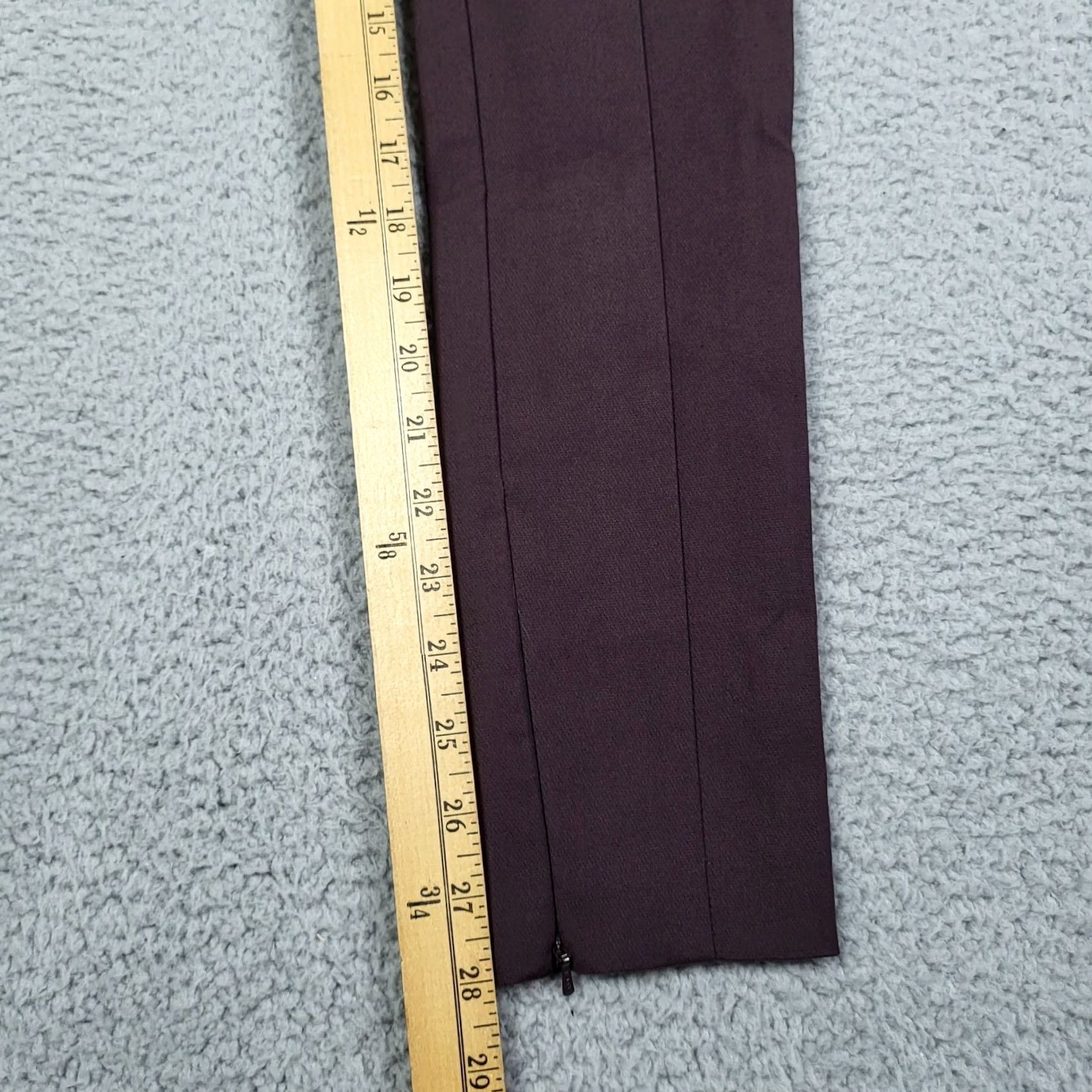 Reiss Reiss Women's Skinny Pants Zipper Button Purple 0 Regular Inseam 28 Chino Leather? No. Size 25" / US 0 / IT 36 - 4 Thumbnail