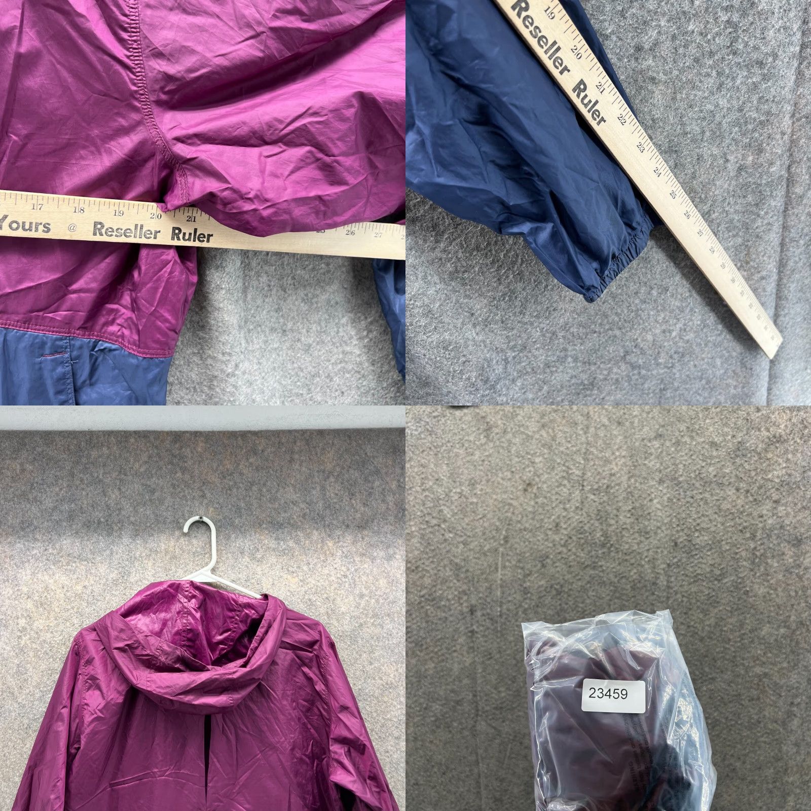Pinko Columbia Jacket Women Large Purple Windbreaker Full Zip Anorak Hoodie Vtg Size L / US 10 / IT 46 - 8 Thumbnail