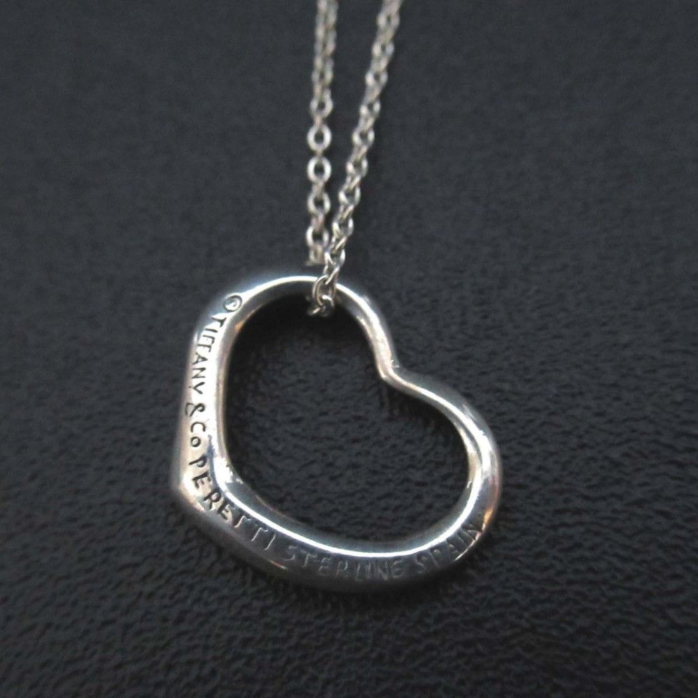 Tiffany & Co. Tiffany & Co. Tiffany&Co. Open Heart Sterling Silver Necklace Precious Metal Necklace DUTY FREE for USA Size ONE SIZE - 1 Thumbnail