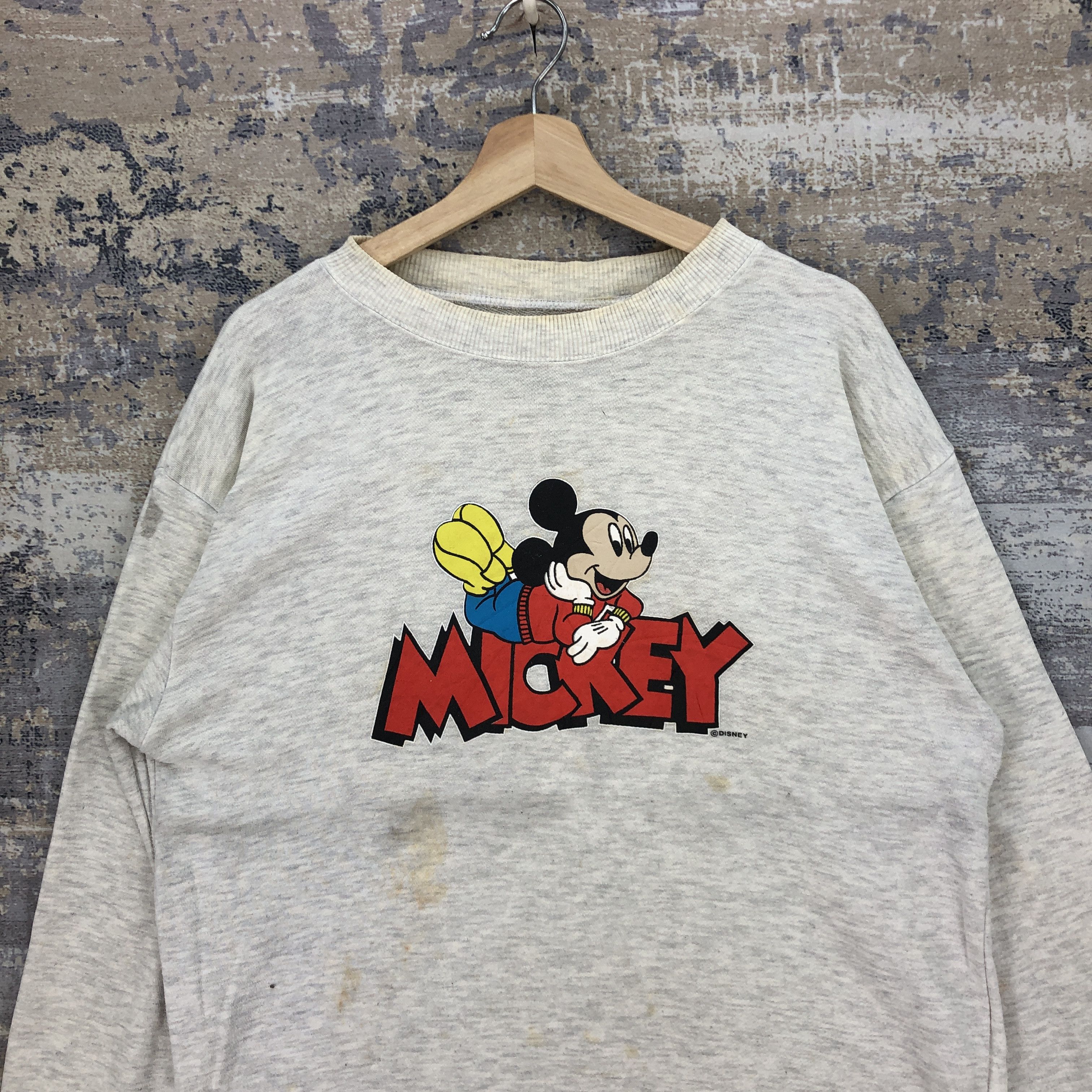 Mickey Mouse Vintage 90's Mickey Mouse Sweatshirt Disney Cartoon Sweater Size US M / EU 48-50 / 2 - 2 Thumbnail