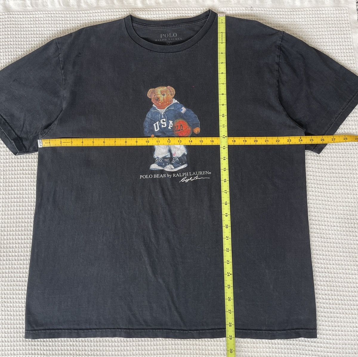 Polo Ralph Lauren Vintage 90s Sun Faded🔥POLO BEAR by RALPH LAUREN USA Logo Tee Size US XL / EU 56 / 4 - 7 Thumbnail