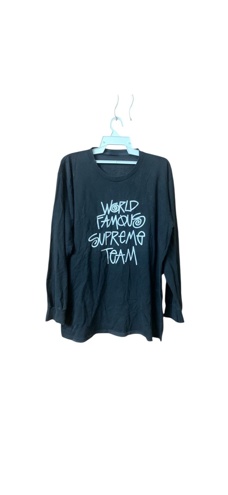 Streetwear × Stussy Stussy world famous supreme team shirt