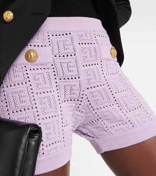Balmain o1y0625 Short in Lilac Size 27" / US 4 / IT 40 - 2 Thumbnail