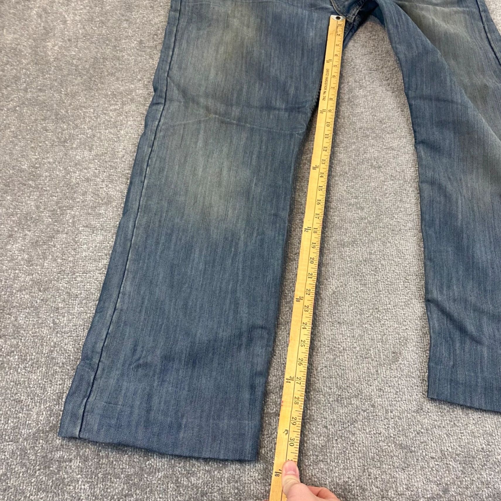 Levi's VINTAGE Levi's SilverTab Jeans Mens 38x31 Bootcut Baggy Loose Denim Cotton 5-Pocket Distressed Y2K Mens Size US 38 / EU 54 - 5 Thumbnail