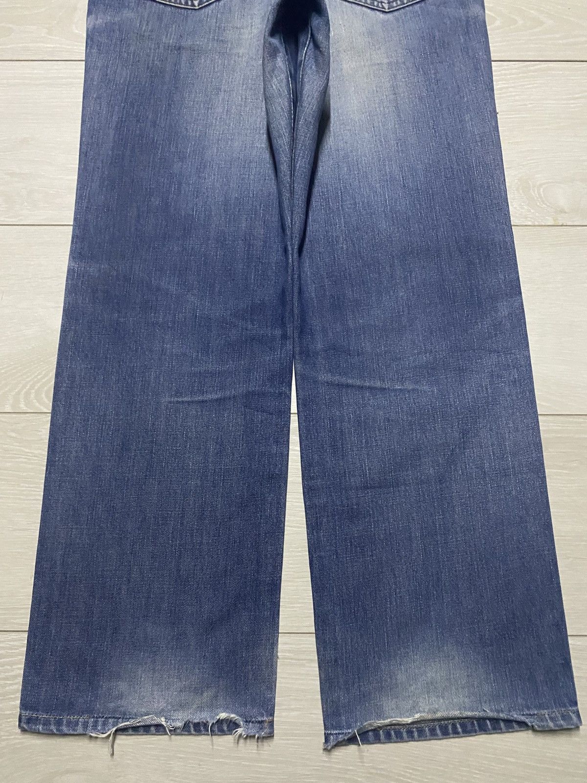 Edwin Vintage Edwin 503zz Faded Wash Distressed Loose Jeans Size US 30 / EU 46 - 6 Thumbnail