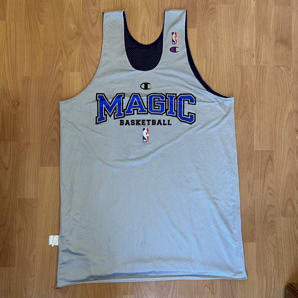 image of Champion x NBA Authentic Orlando Magic Reversible Practice Jersey in White/Navy, Men's (Size 2XL)