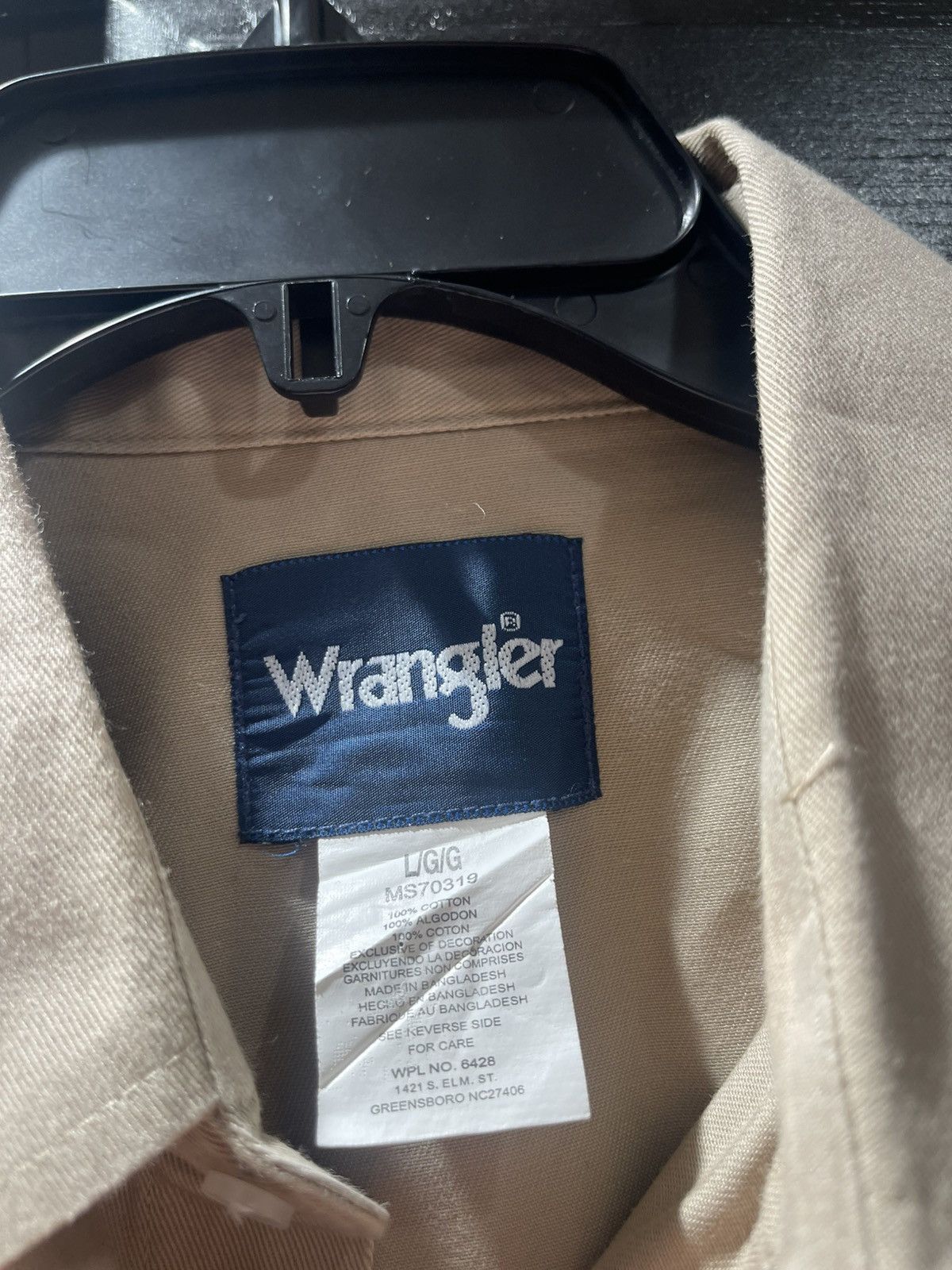 Wrangler Men’s Vintage VTG Wrangler Pearl Snap Button Tan Shirt Size US L / EU 52-54 / 3 - 2 Thumbnail