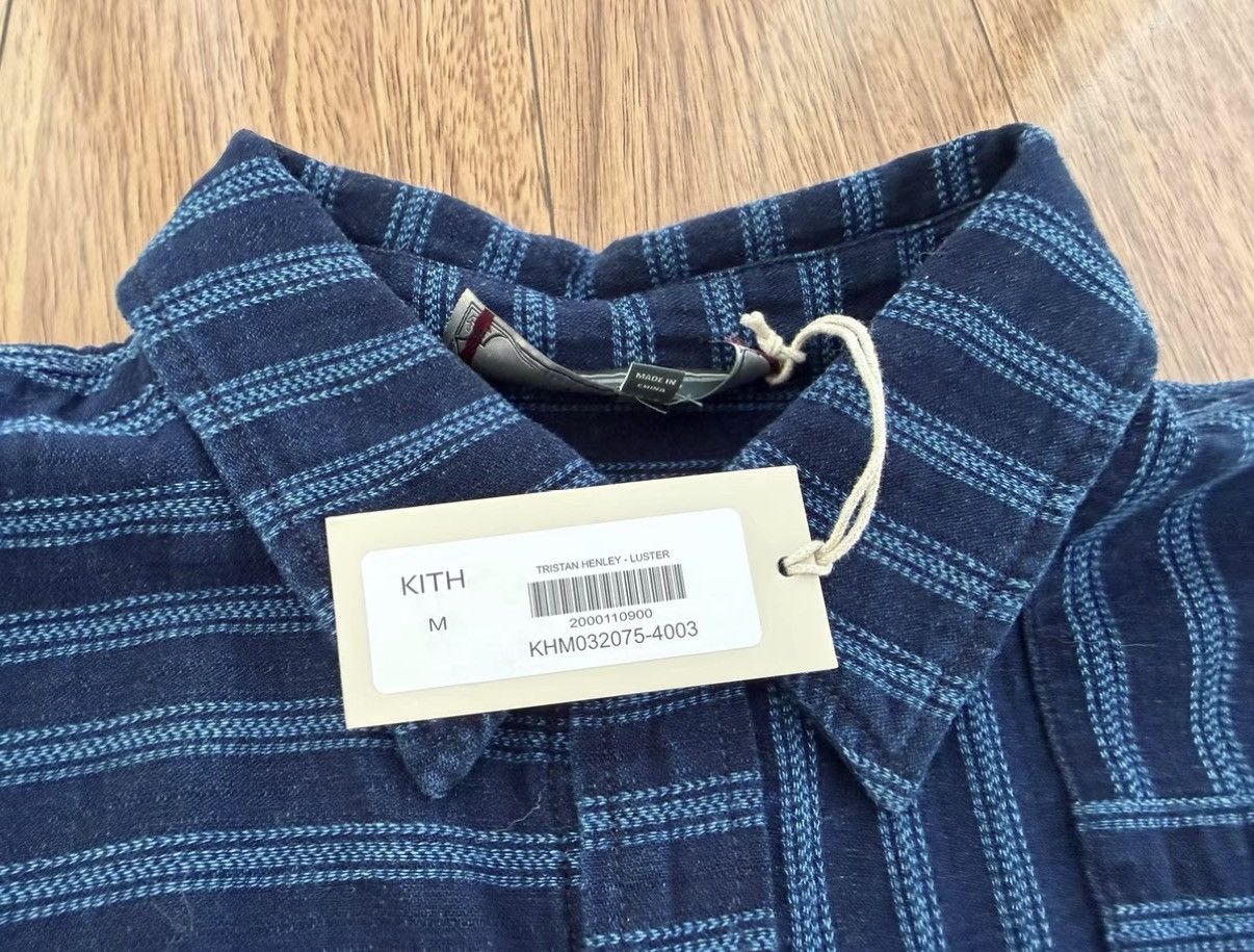 Kith KITH Tristan Henley - Luster Striped Panel Long-Sleeve Shirt Size US M / EU 48-50 / 2 - 3 Thumbnail