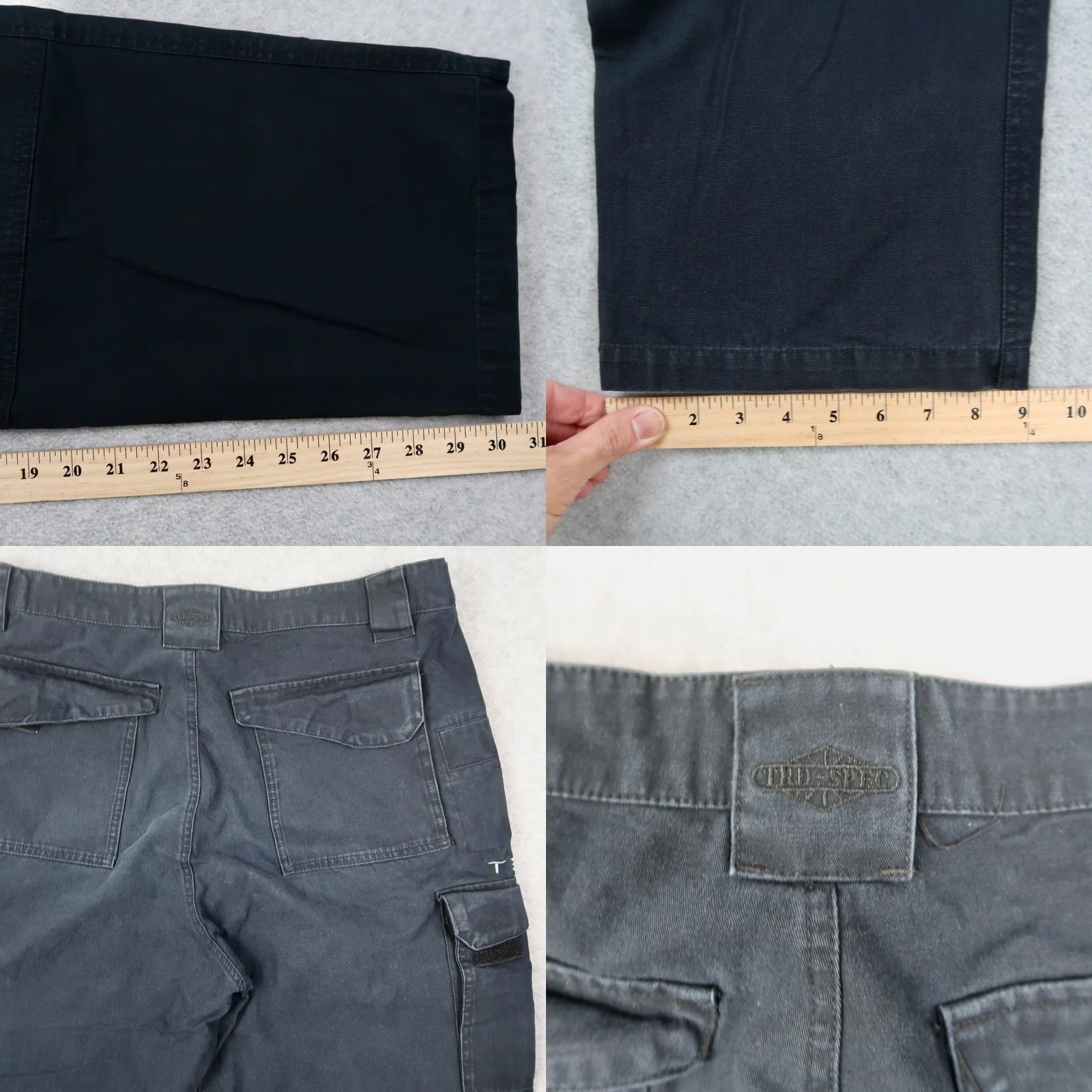 Vintage Tru-Spec Black Tactical Cargo Pants Mens 38x32 Cargo Pocket Canvas Cotton Straight Regular Front Zip Button Pants Size US 38 / EU 54 - 9 Thumbnail
