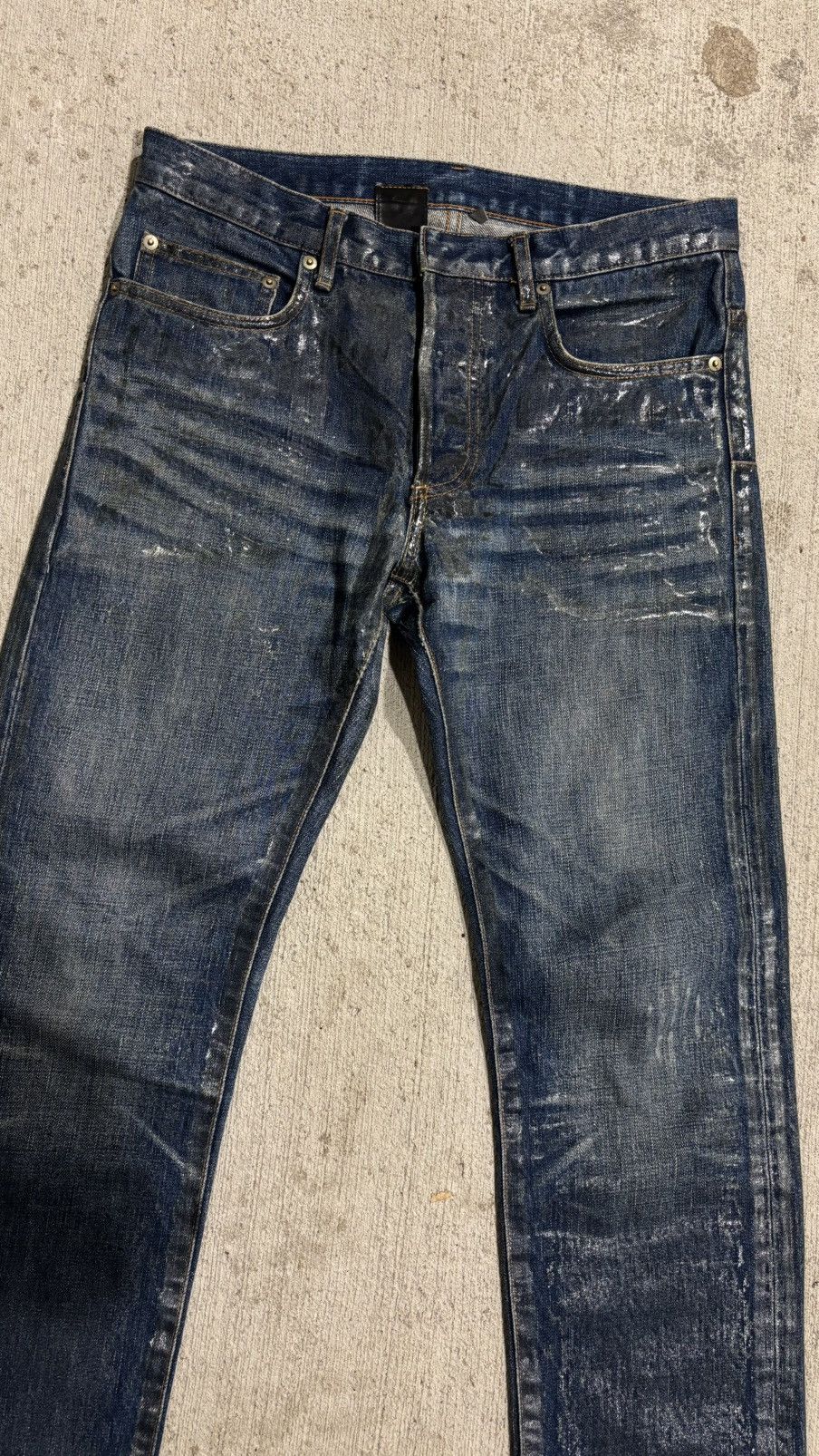 Dior × Hedi Slimane SS07 Dior Homme By Hedi Slimane Waxed Luster Denim Size US 32 / EU 48 - 2 Thumbnail