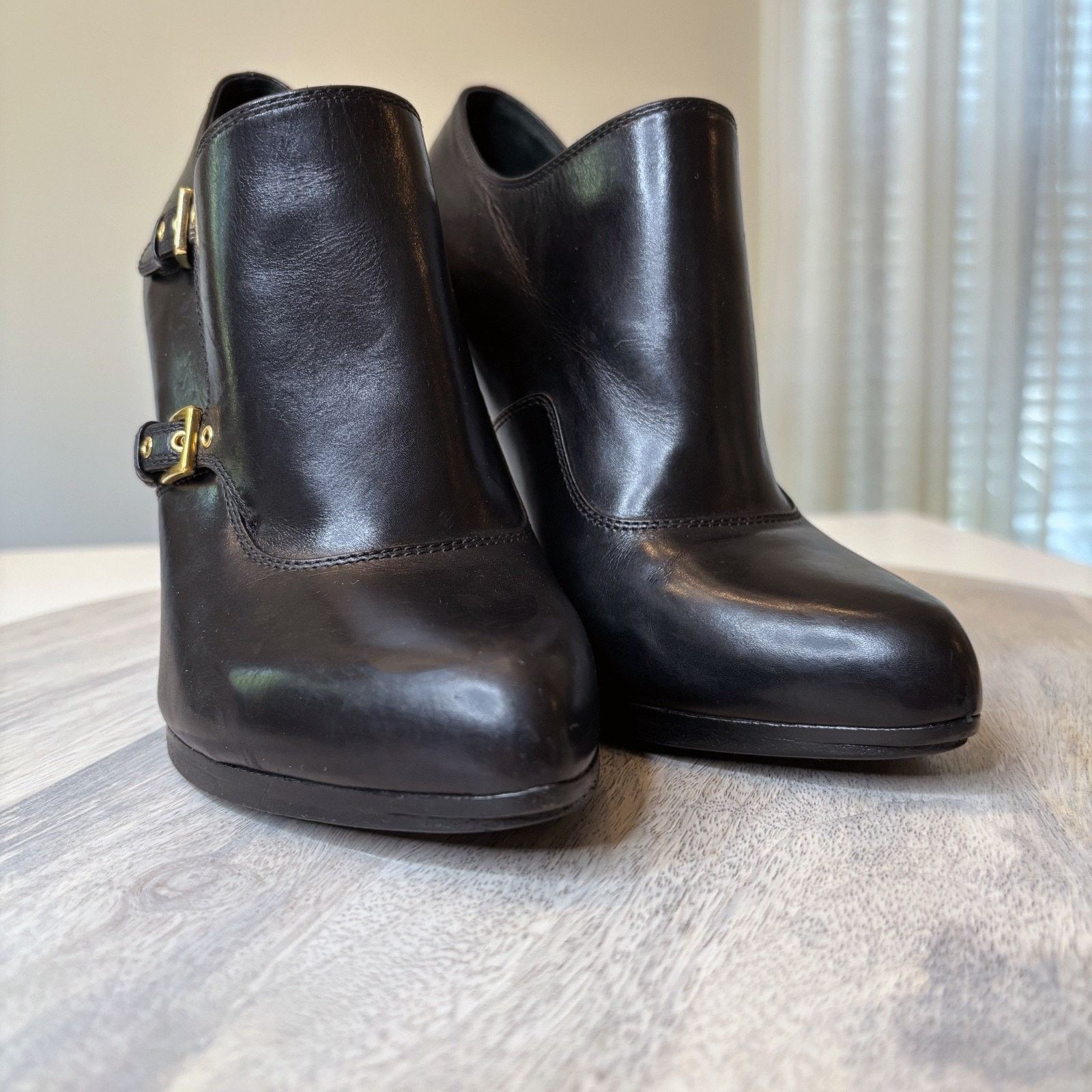 Tom Ford Tom Ford Black Leather High Heel Booties EU Sz 37 US 6.5 Size US 6.5 / IT 36.5 - 5 Thumbnail