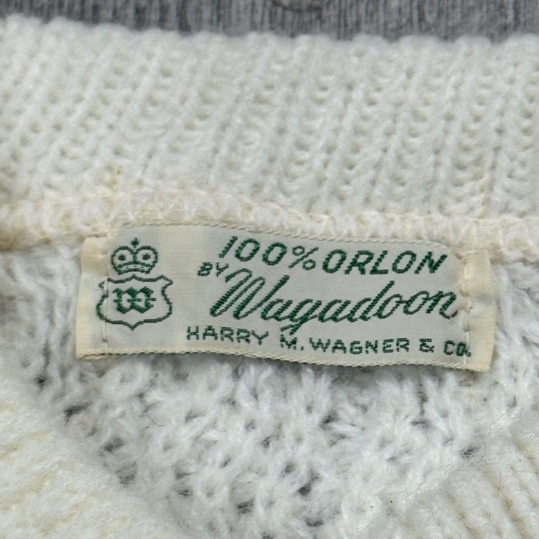 Vintage VINTAGE WAGADOON WHITE TEXTURED KNIT CARDIGAN Sweater Women's L 60s 70s Casual Size L / US 10 / IT 46 - 3 Thumbnail