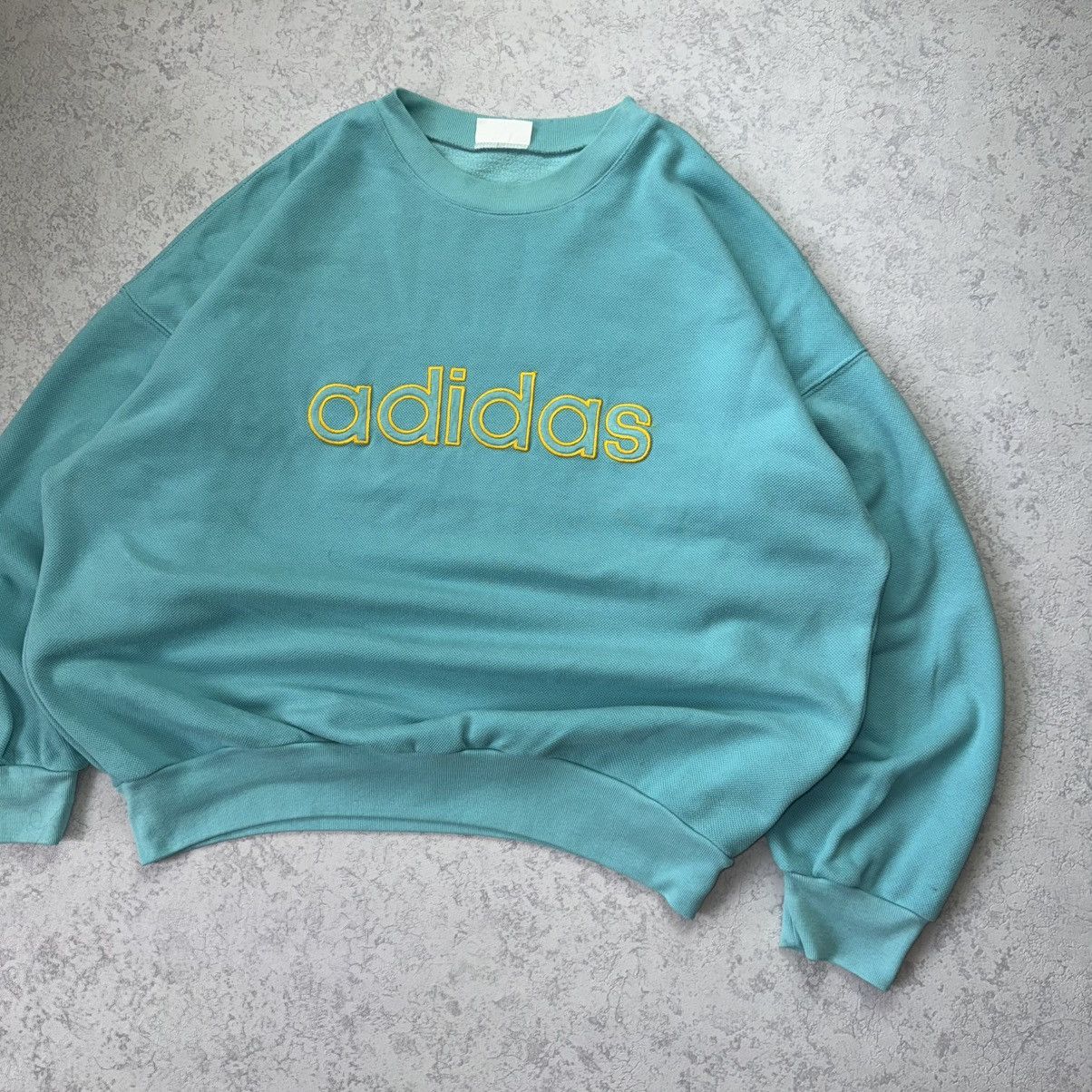 Adidas Vintage 90’ Adidas Oversized Sweatshirt Size S/M Size US S / EU 44-46 / 1 - 1 Thumbnail