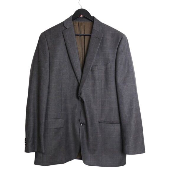 Michael Kors Michael Kors Wool Classic Single Breasted Men's Grey Blazer Size 42L - 1 Thumbnail